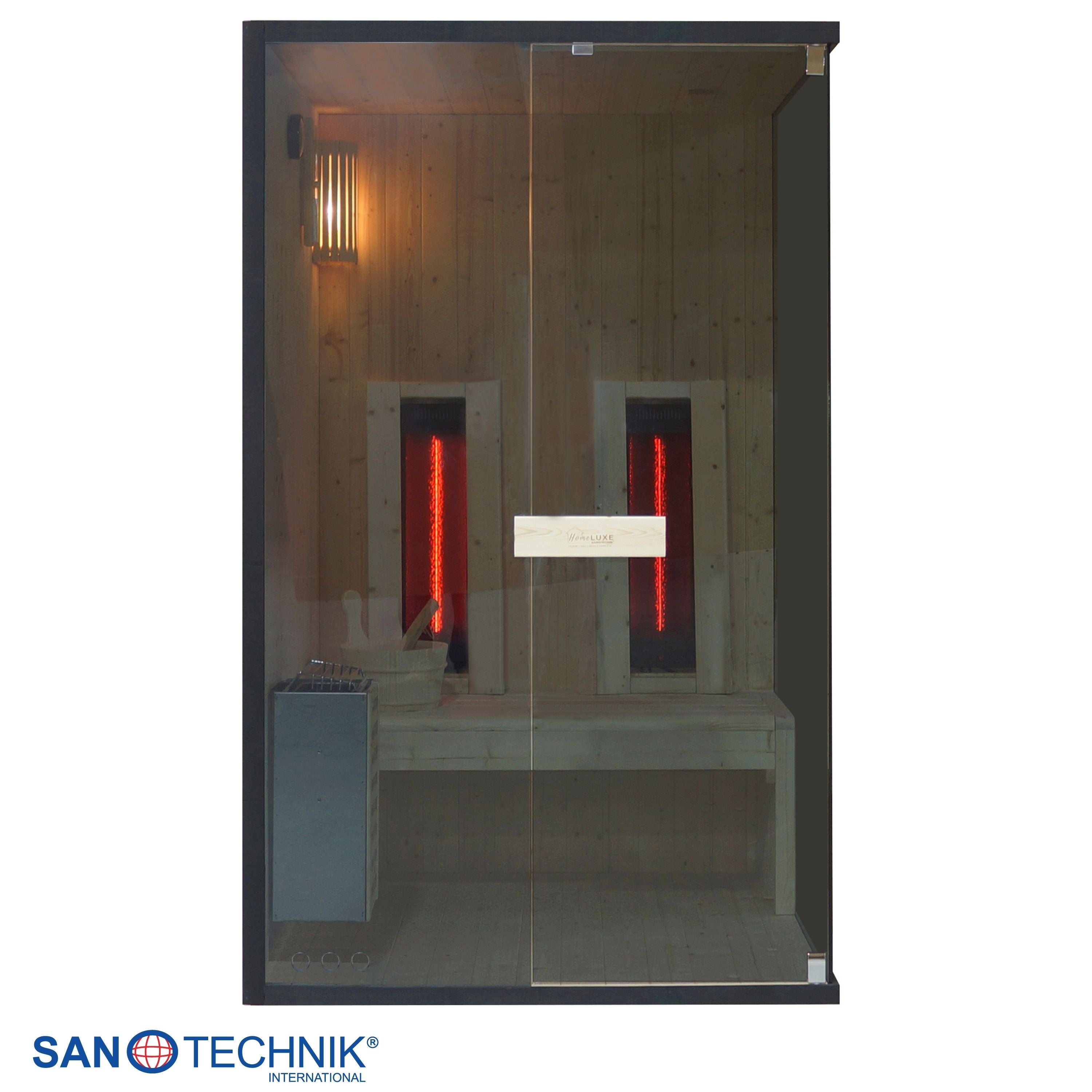 Sanotechnik - GLACIER M Sauna + Infrarotkabine für 2 Personen 120x120x200 cm