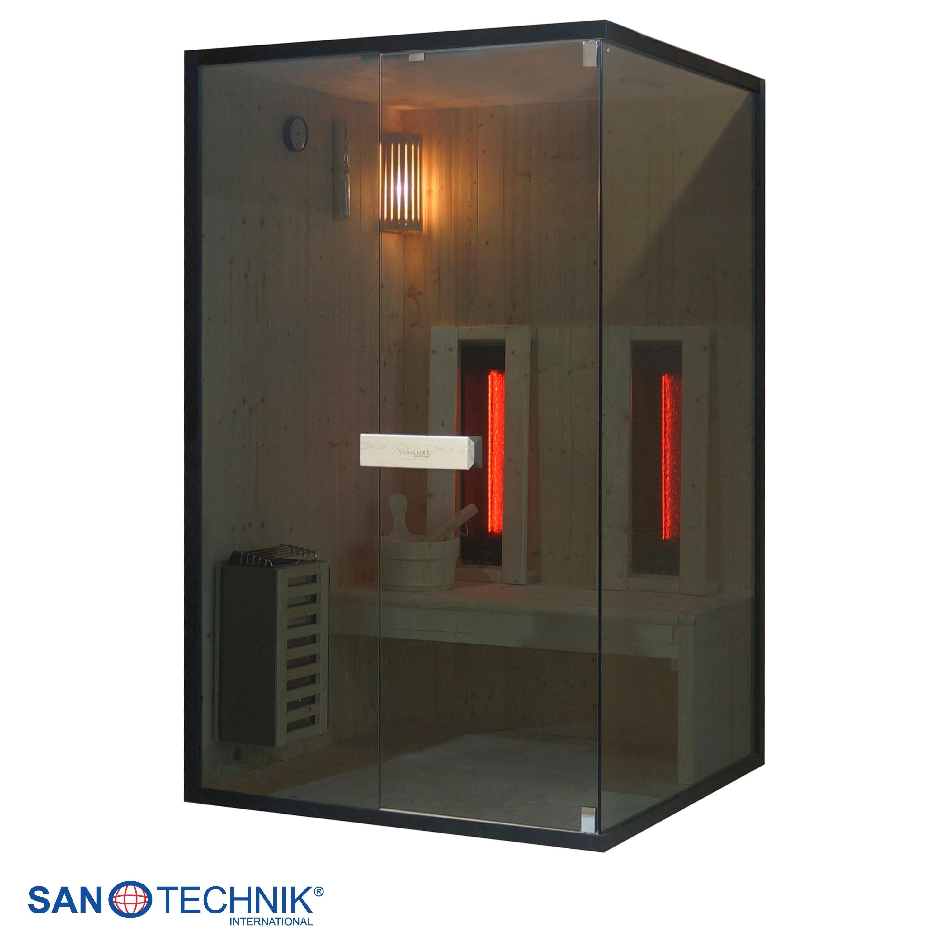 Sanotechnik - GLACIER M Sauna + Infrarotkabine für 2 Personen 120x120x200 cm