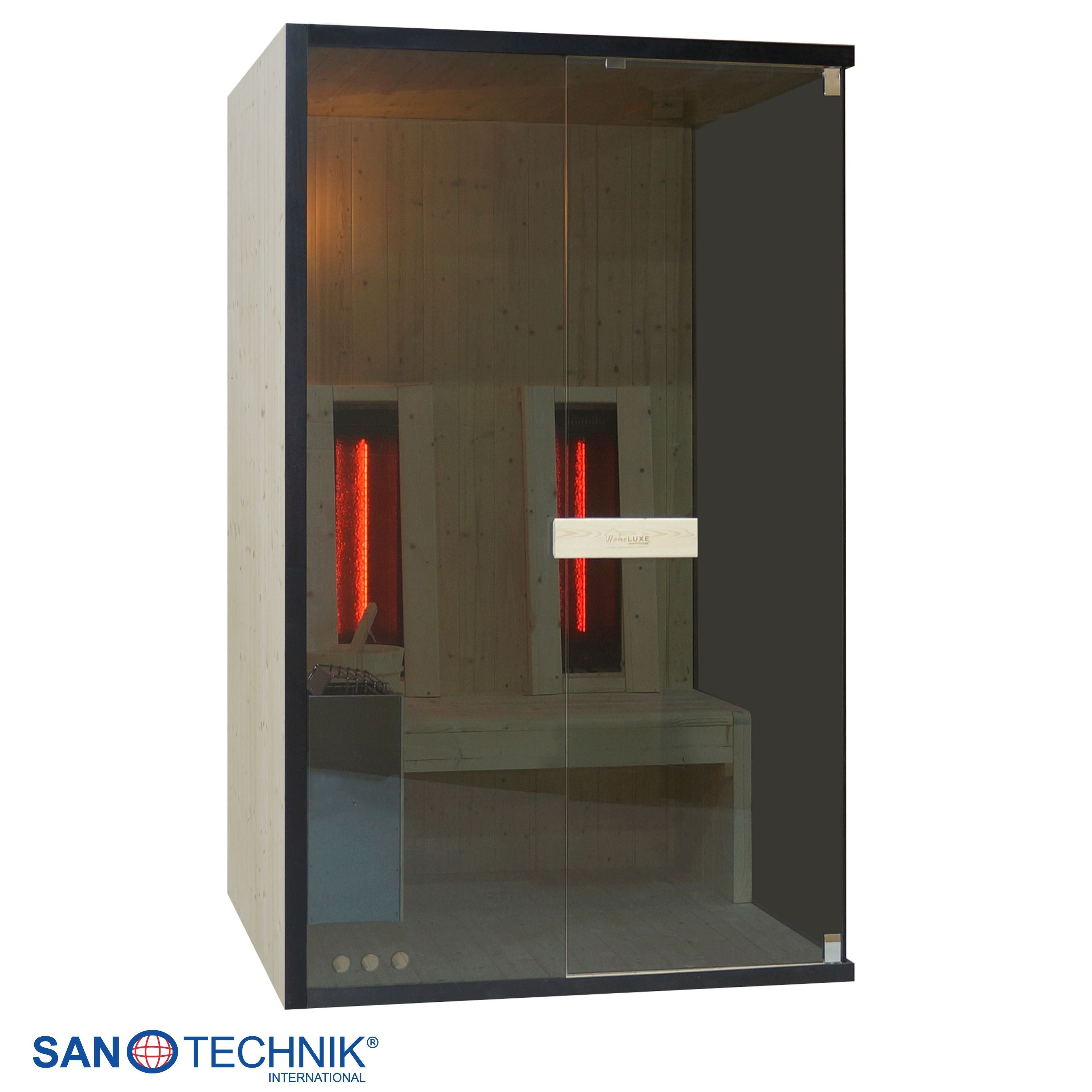 Sanotechnik - GLACIER M Sauna + Infrarotkabine für 2 Personen 120x120x200 cm