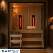 Sanotechnik - GLACIER L Sauna + Infrarotkabine für 2-3 Personen 150x120x200 cm