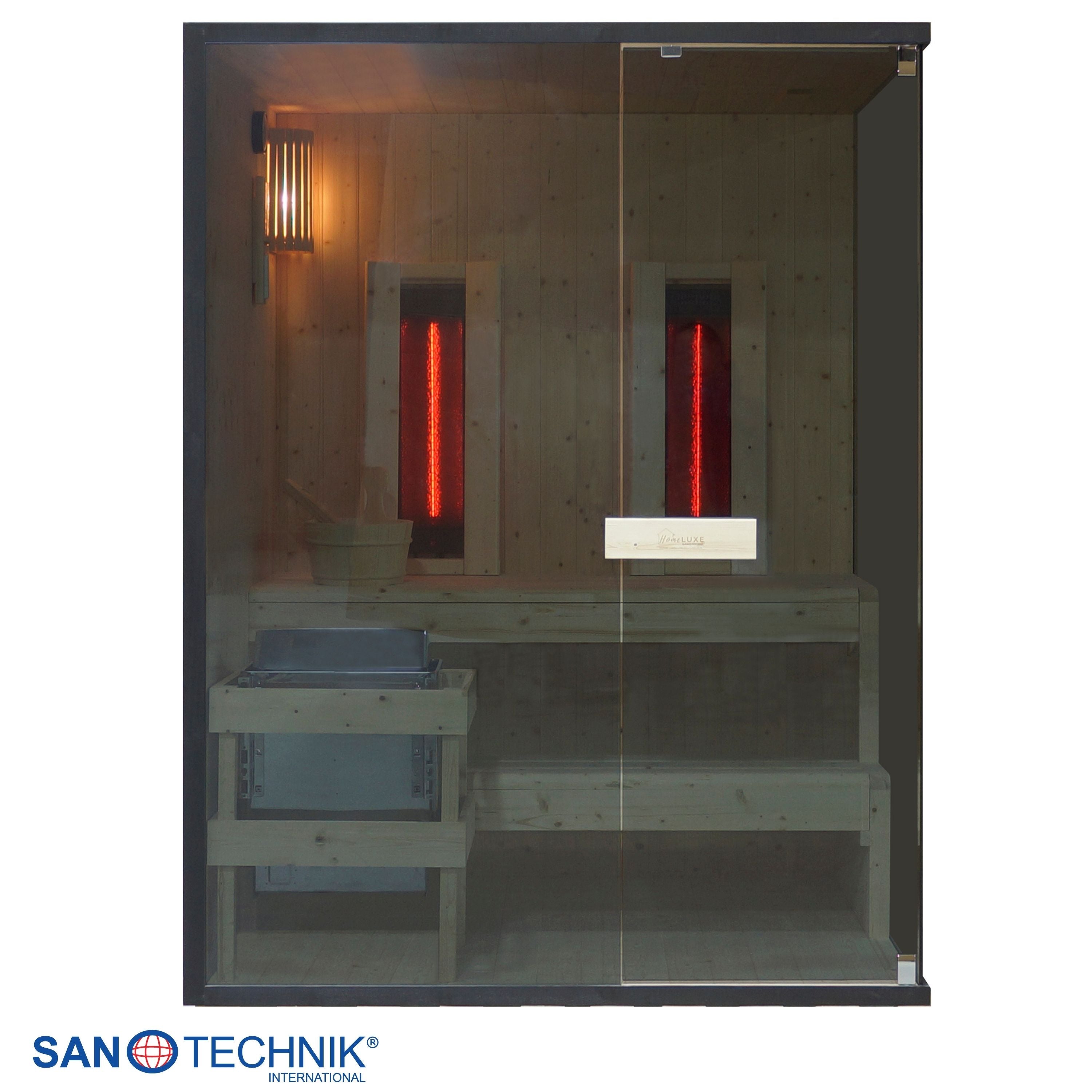 Sanotechnik - GLACIER L Sauna + Infrarotkabine für 2-3 Personen 150x120x200 cm