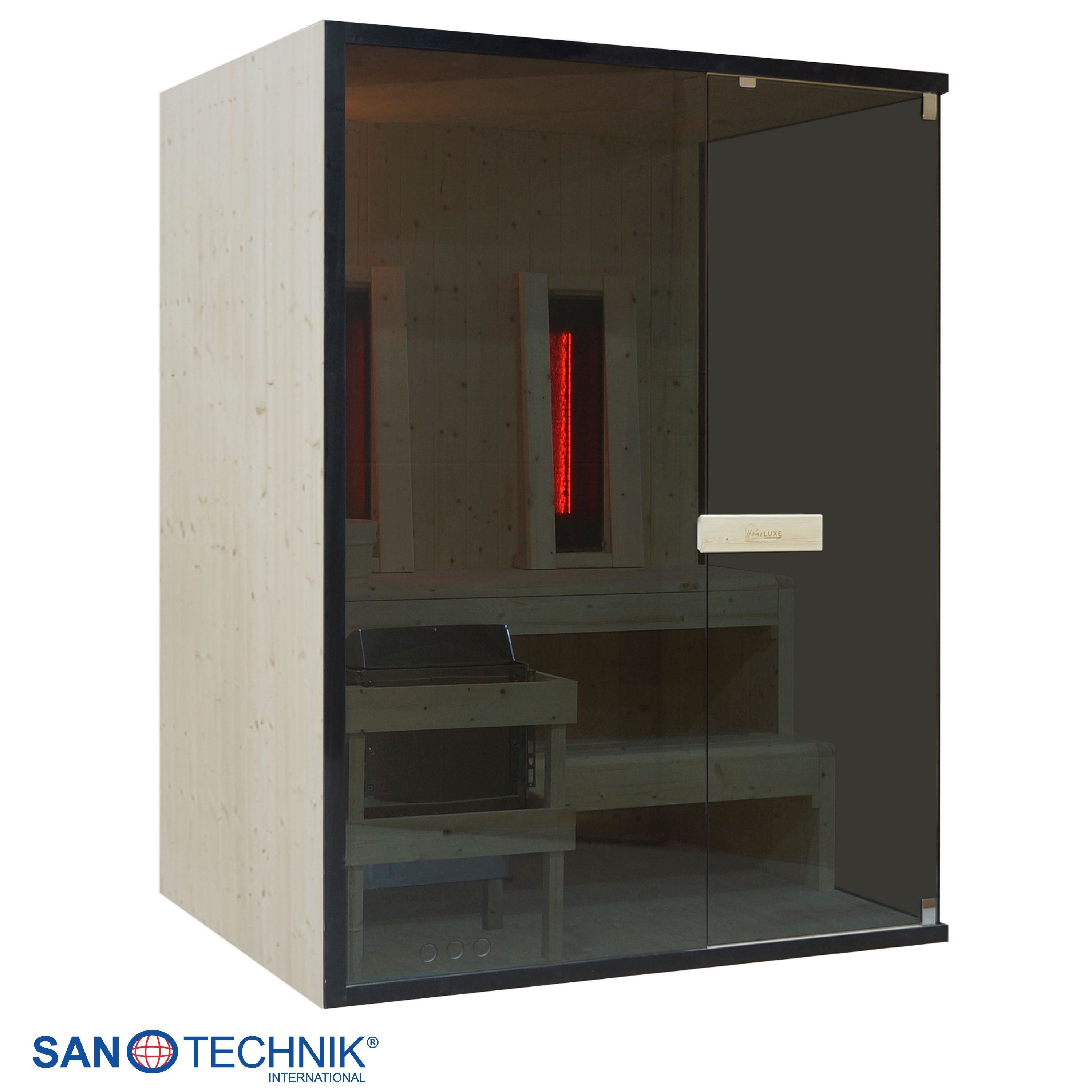Sanotechnik - GLACIER L Sauna + Infrarotkabine für 2-3 Personen 150x120x200 cm