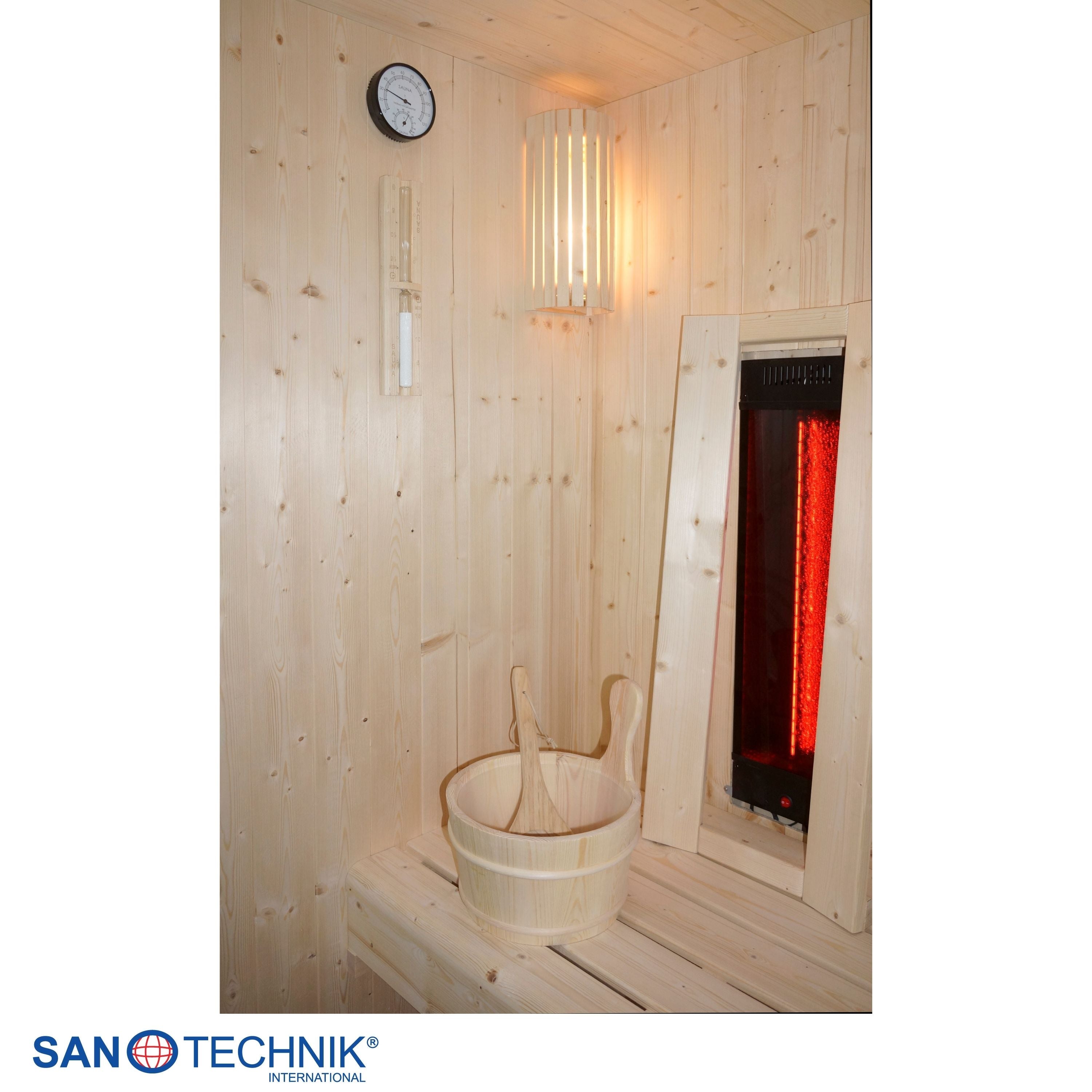 Sanotechnik - GLACIER L Sauna + Infrarotkabine für 2-3 Personen 150x120x200 cm