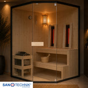 Sanotechnik - GLACIER XL Sauna + Infrarotkabine für 2-3 Personen 150x150x200 cm