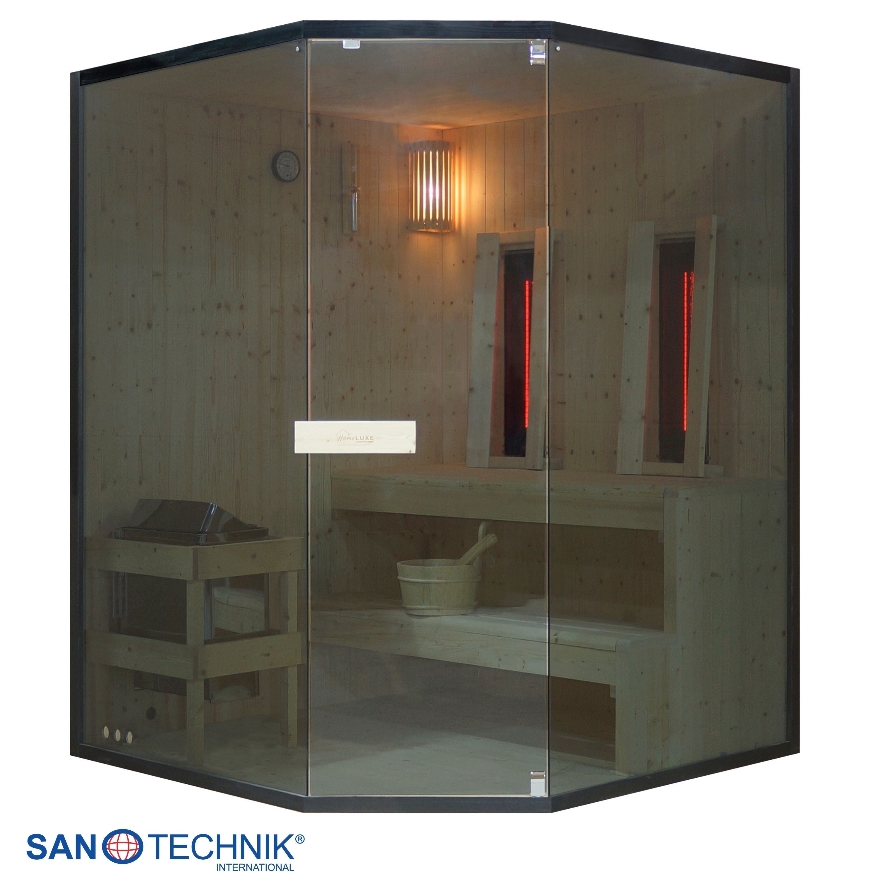 Sanotechnik - GLACIER XL Sauna + Infrarotkabine für 2-3 Personen 150x150x200 cm