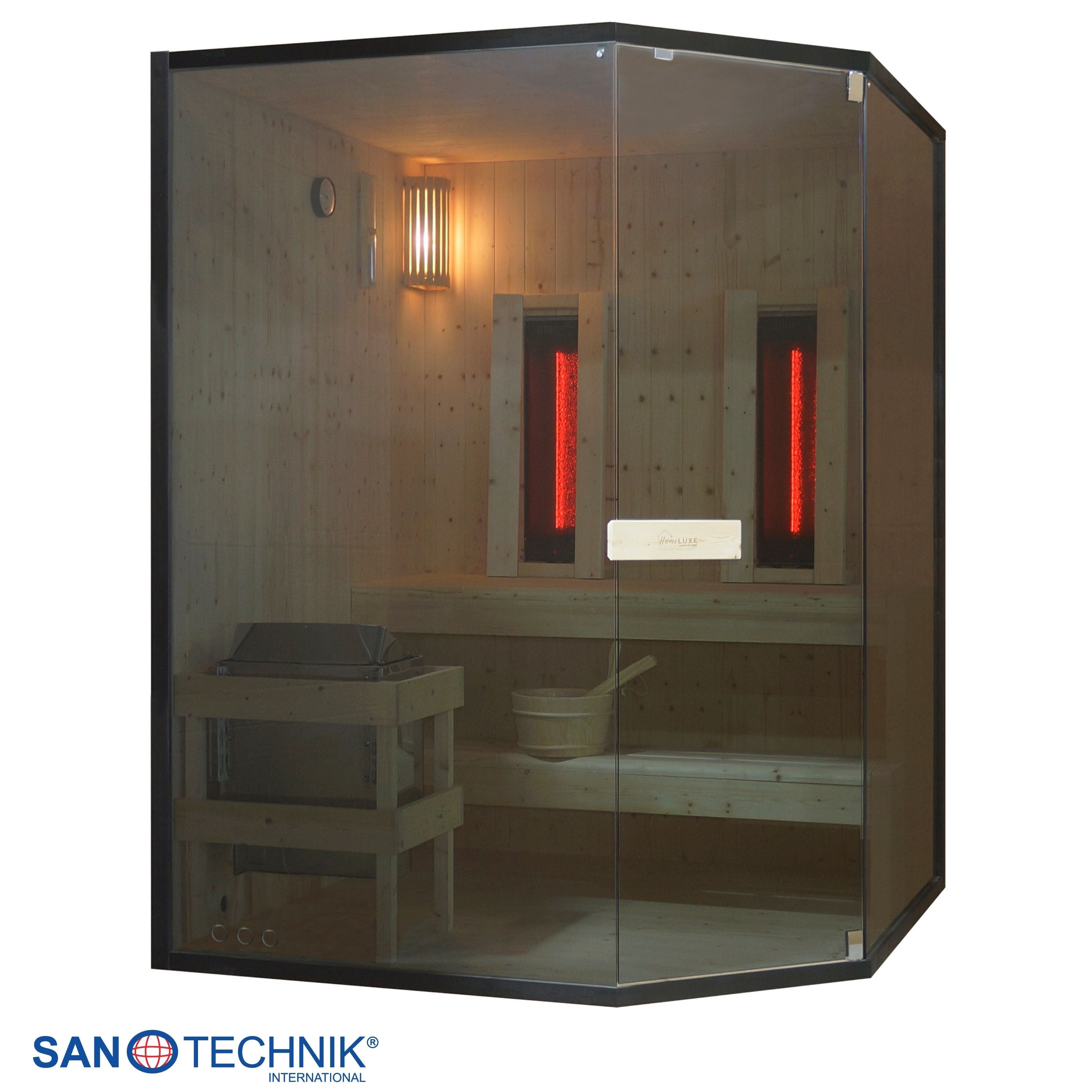 Sanotechnik - GLACIER XL Sauna + Infrarotkabine für 2-3 Personen 150x150x200 cm