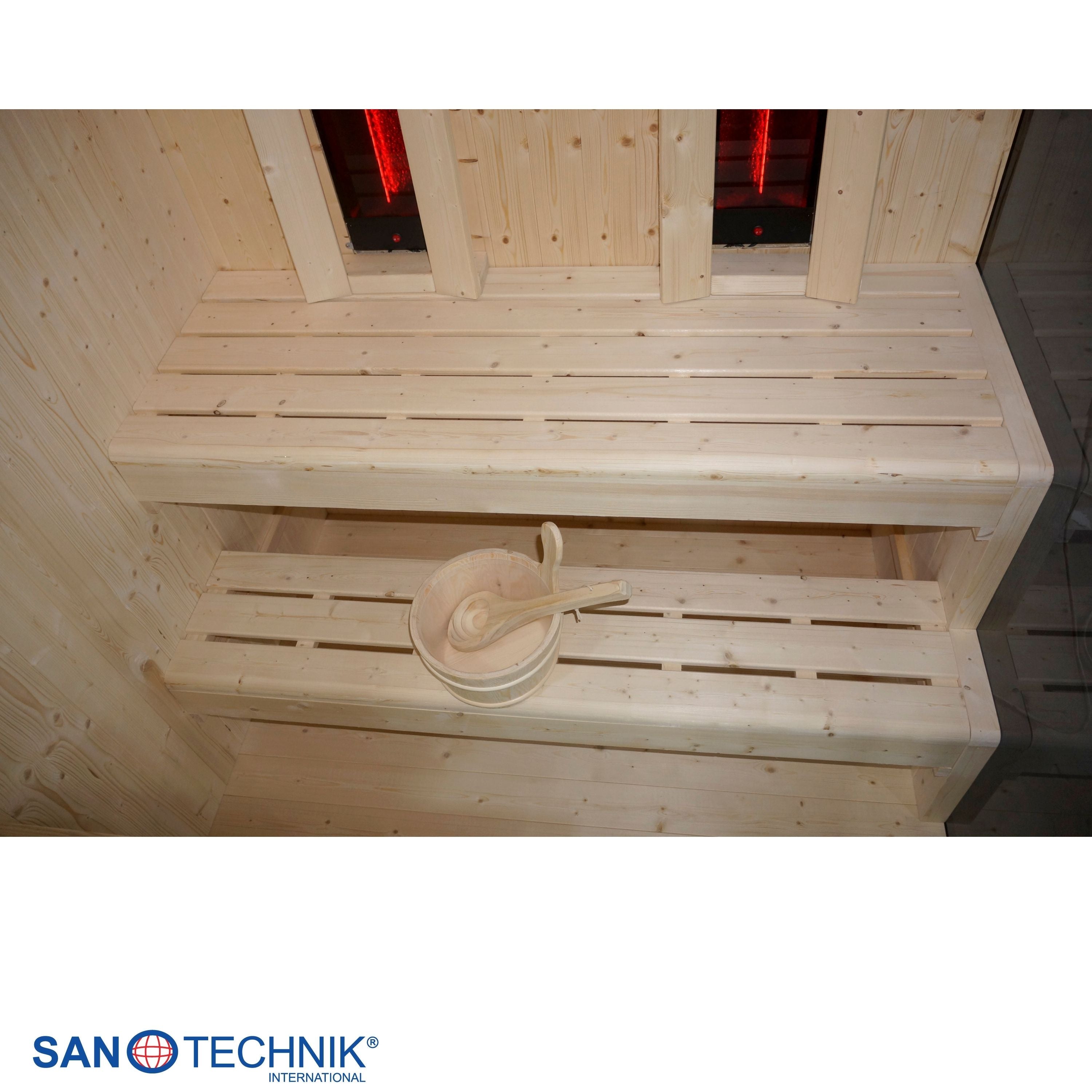 Sanotechnik - GLACIER XL Sauna + Infrarotkabine für 2-3 Personen 150x150x200 cm
