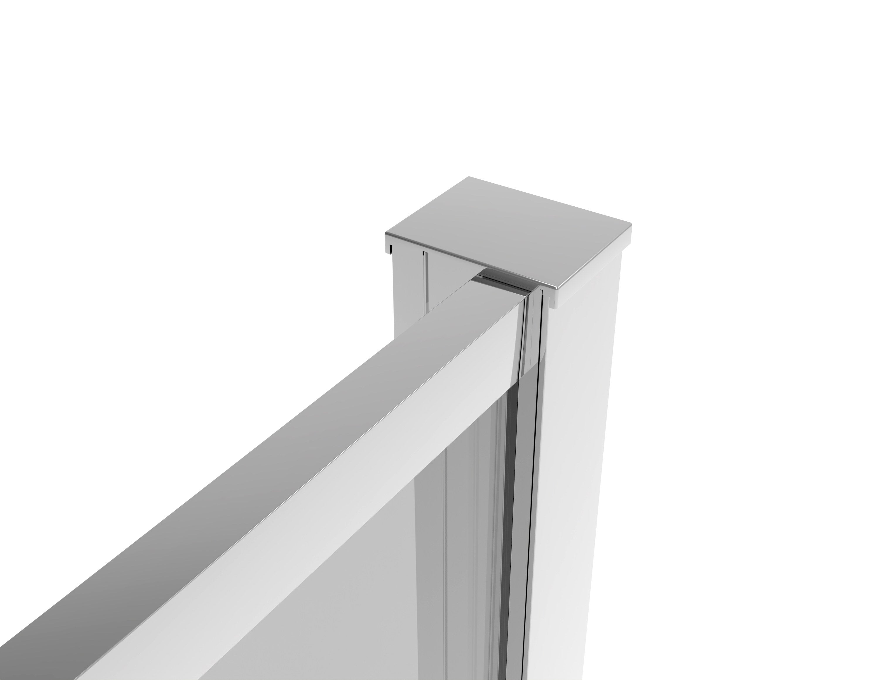 Sanotechnik - Fixglas chrome 100x200cm 6mm ESG Easy-Clean