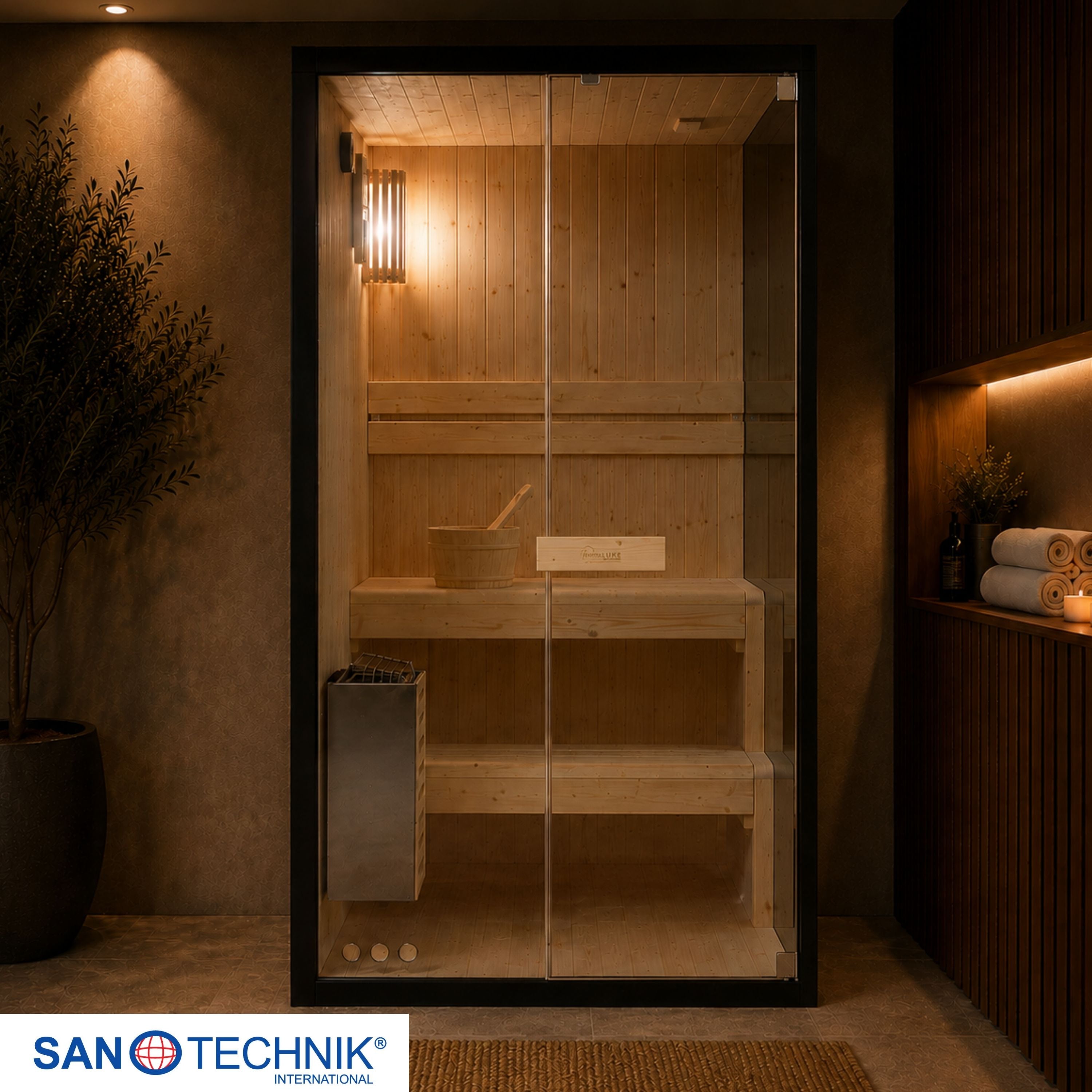 Sanotechnik - FALUN M Sauna für 2 Personen 120x120x200 cm