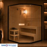 Sanotechnik - FALUN XL Sauna für 2-3 Personen 150x150x200 cm
