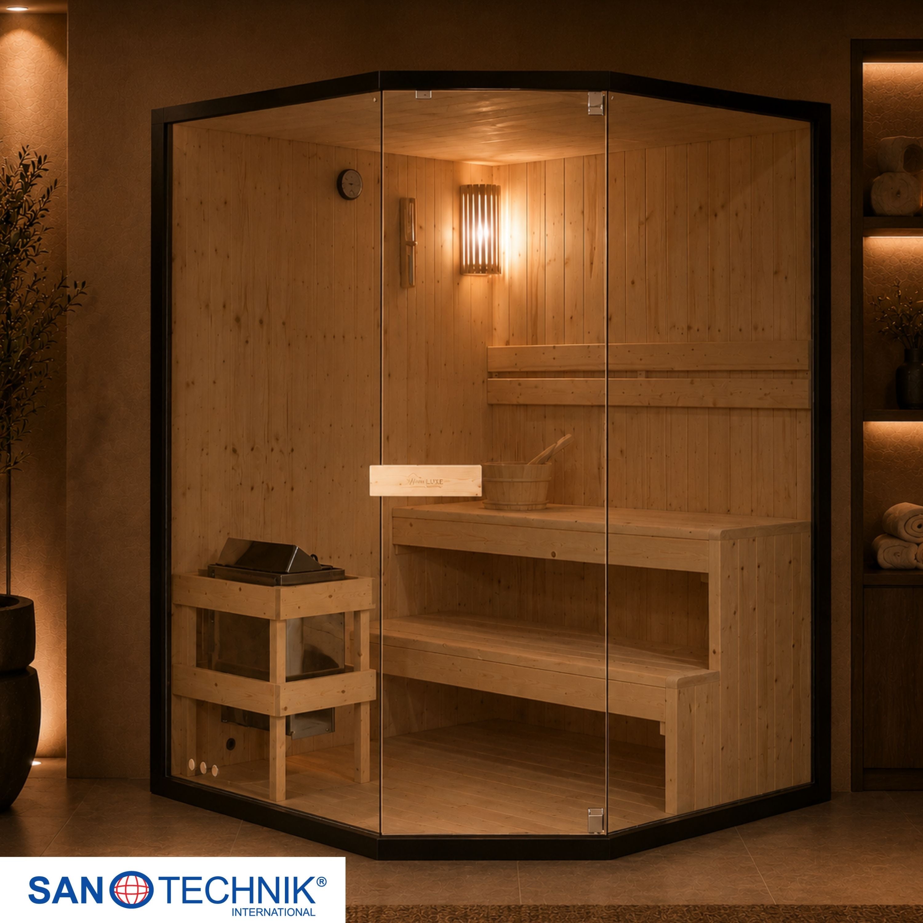 Sanotechnik - FALUN XL Sauna für 2-3 Personen 150x150x200 cm