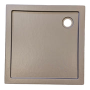 Sanotechnik - Eck-Brausetasse 80x80x4cm Steineffekt grau