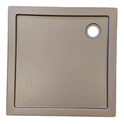 Sanotechnik - Eck-Brausetasse 80x80x4cm Steineffekt grau