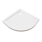 Sanotechnik - Rund-Brausetasse 90x90x4cm Steineffekt weiss