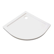Sanotechnik - Rund-Brausetasse 80x80x4cm Steineffekt weiss
