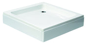 Sanotechnik - Eck-Brausetasse BORA 80x80x14cm m.abn.Schürze weiß