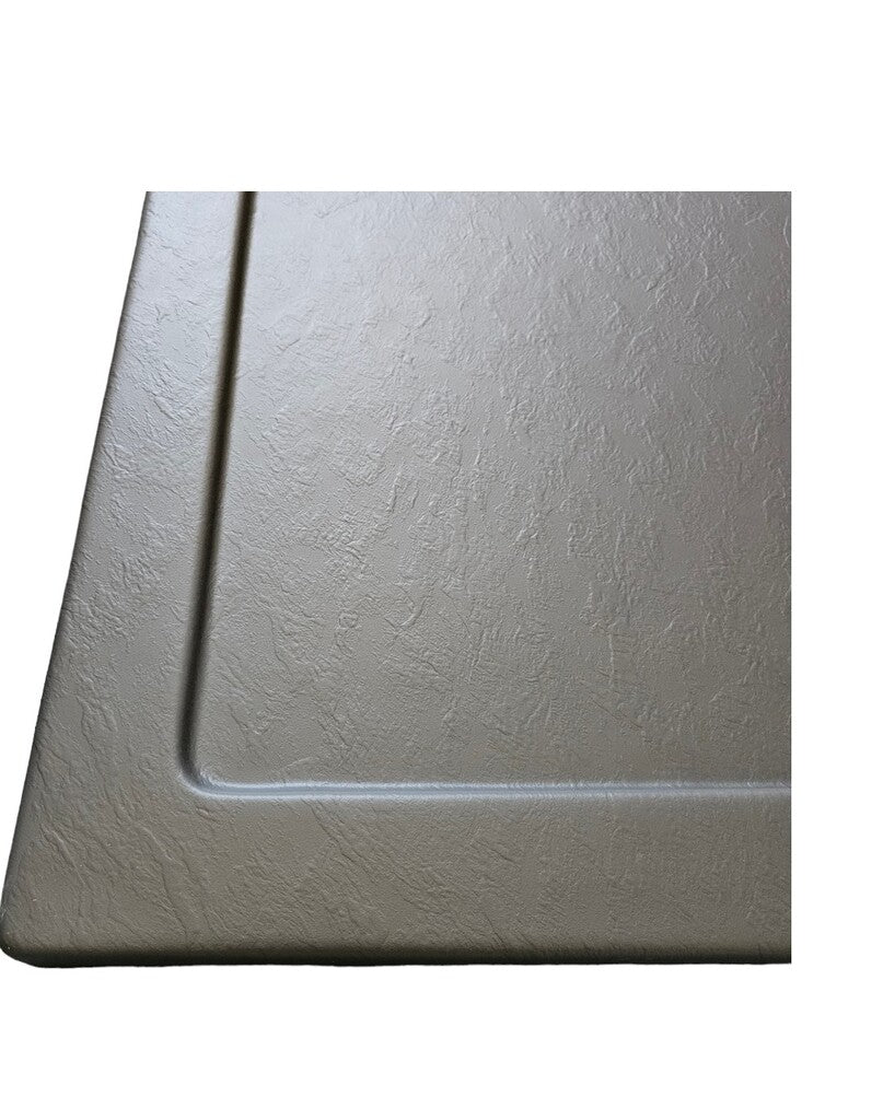 Sanotechnik - Rund-Brausetasse 80x80x4cm Steineffekt grau
