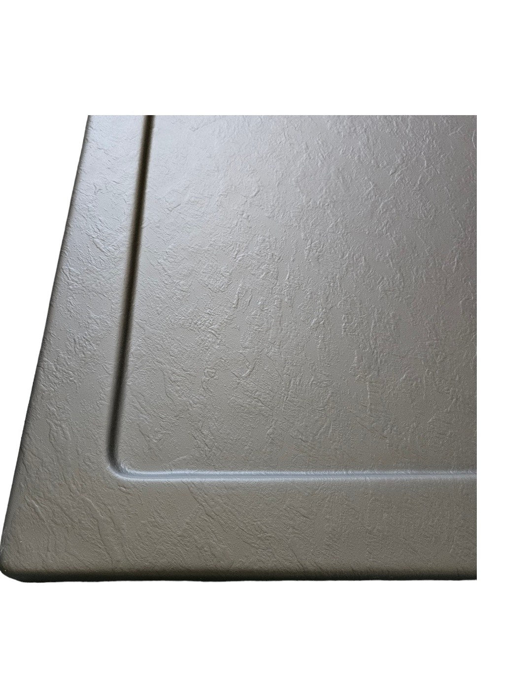 Sanotechnik - Rund-Brausetasse 80x80x4cm Steineffekt grau