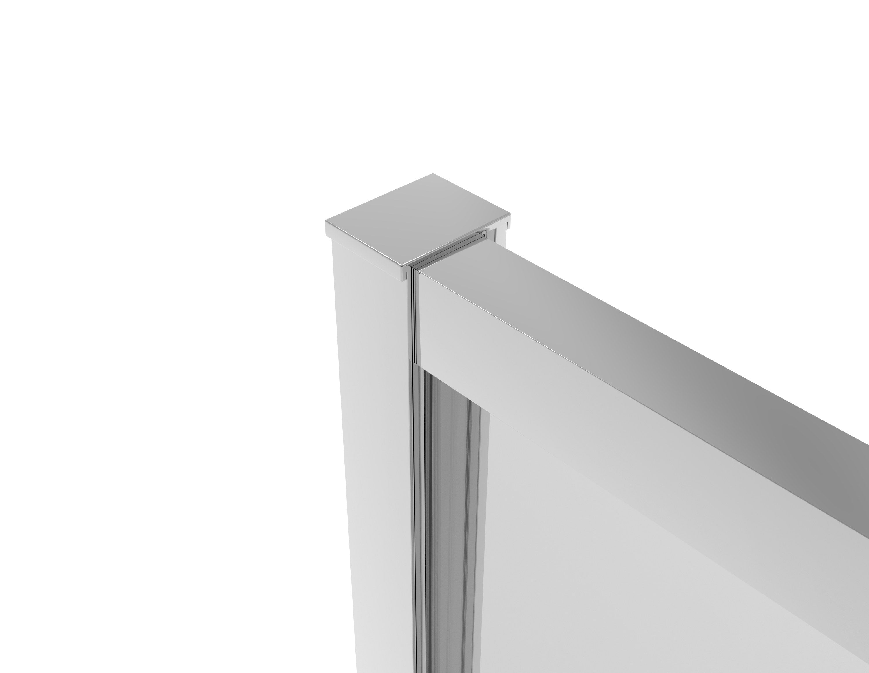 Sanotechnik - Rundduschkabine chrome 90x90x200cm ESG Easy-Clean