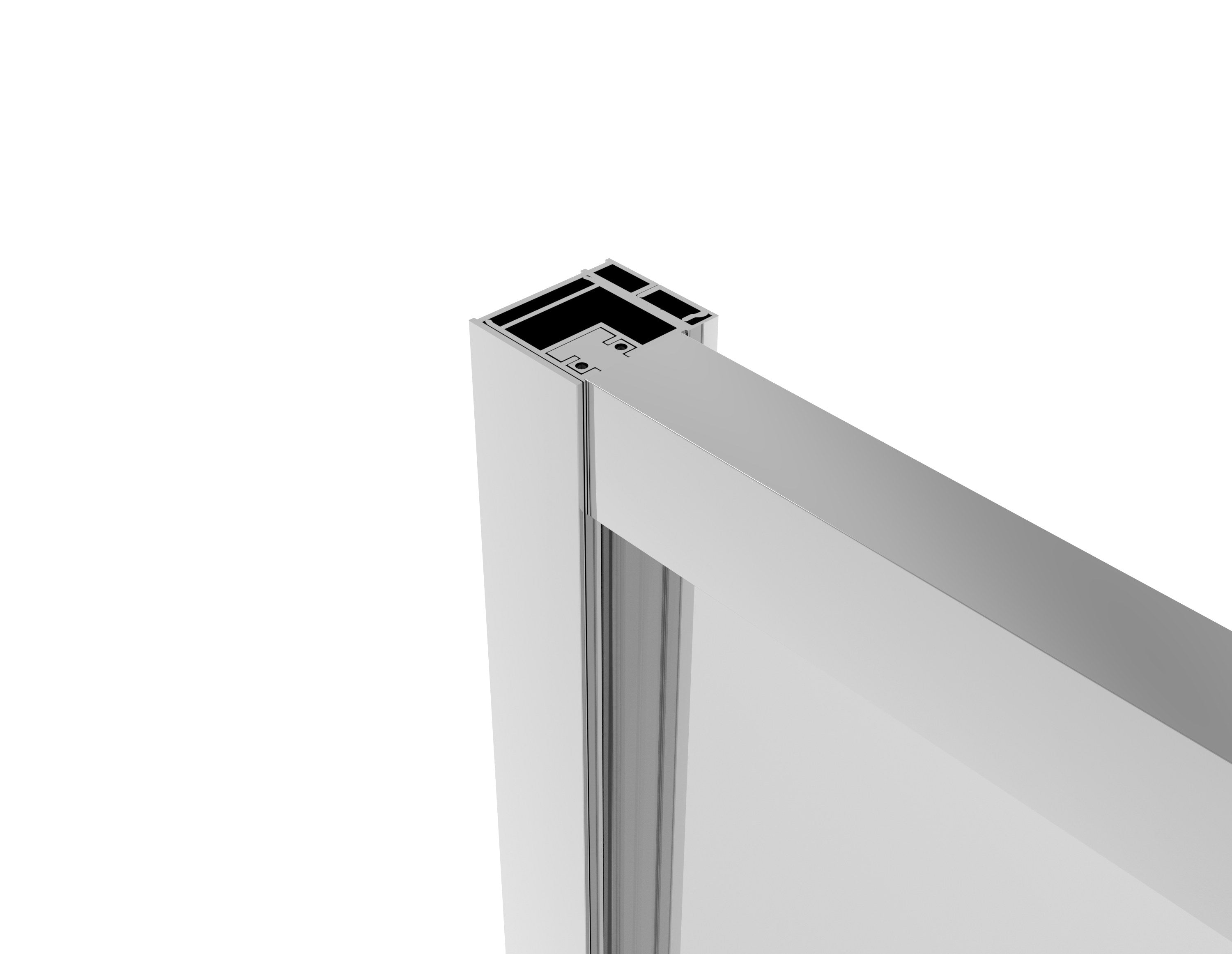 Sanotechnik - Rundduschkabine chrome 90x90x200cm ESG Easy-Clean