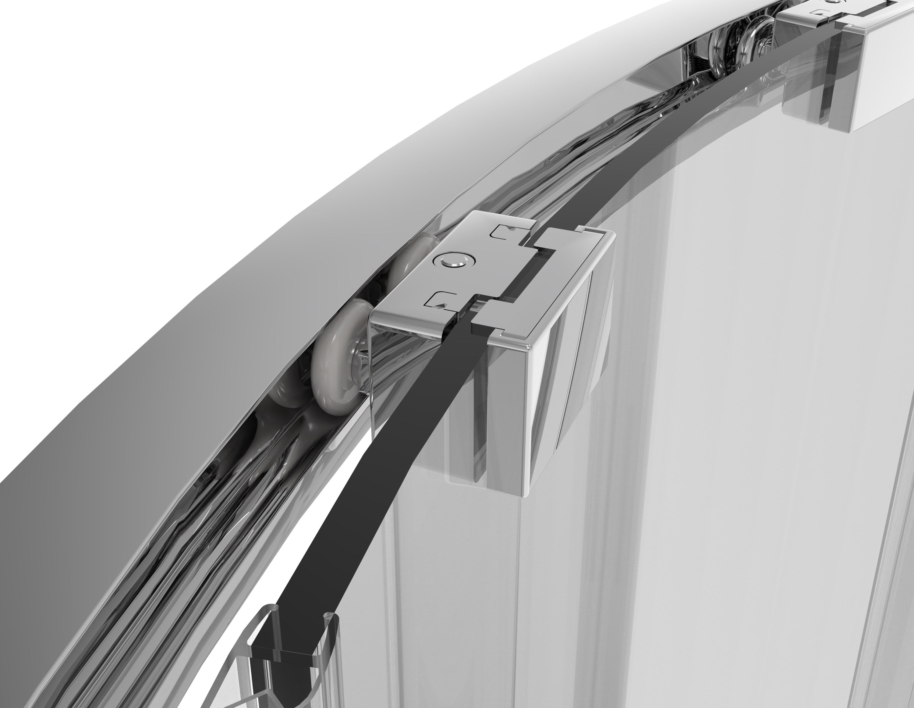 Sanotechnik - Rundduschkabine chrome 100x100x200cm ESG Easy-Clean