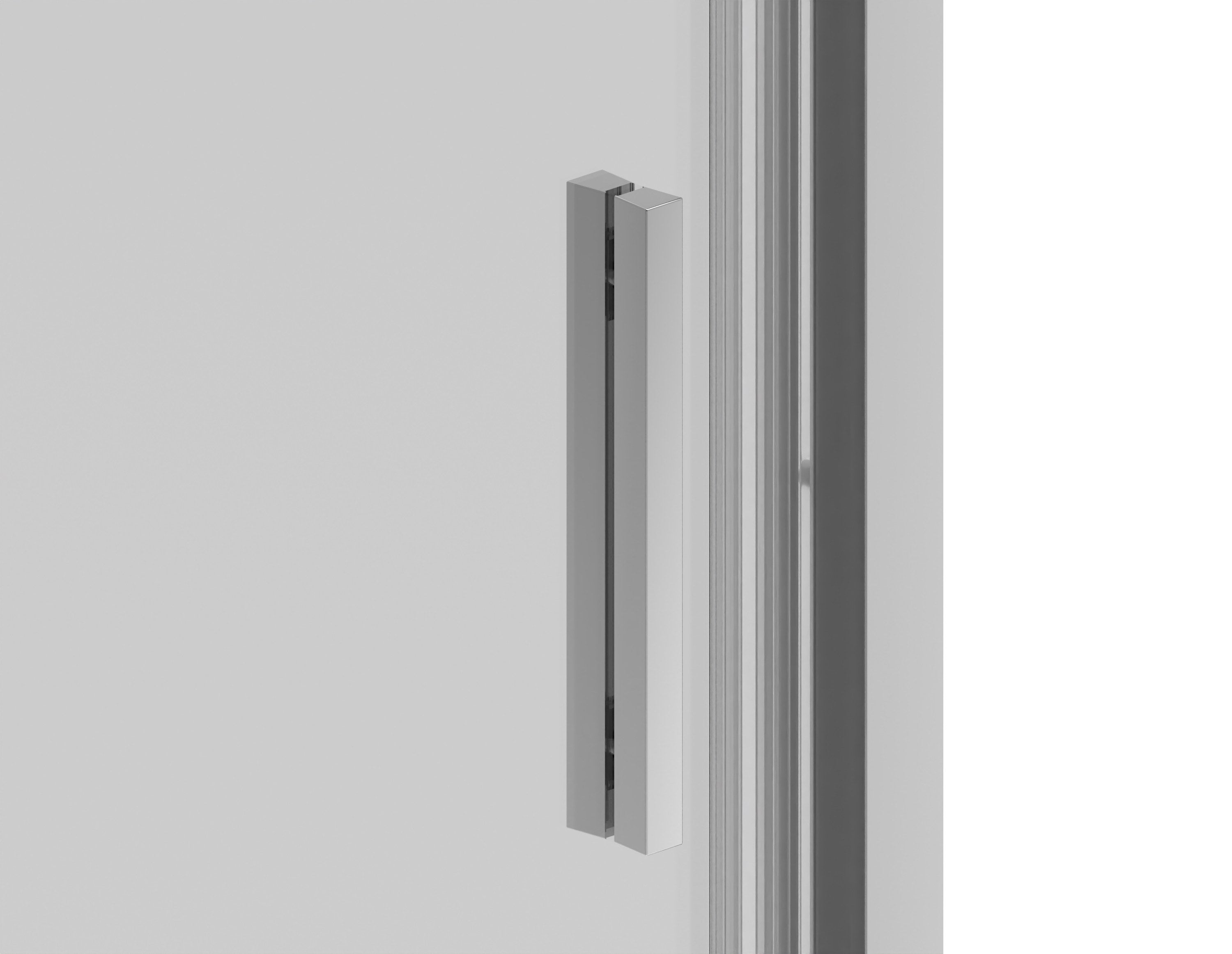 Sanotechnik - Schiebetür chrome 140x200cm 6mm ESG Easy-Clean/Soft-Close