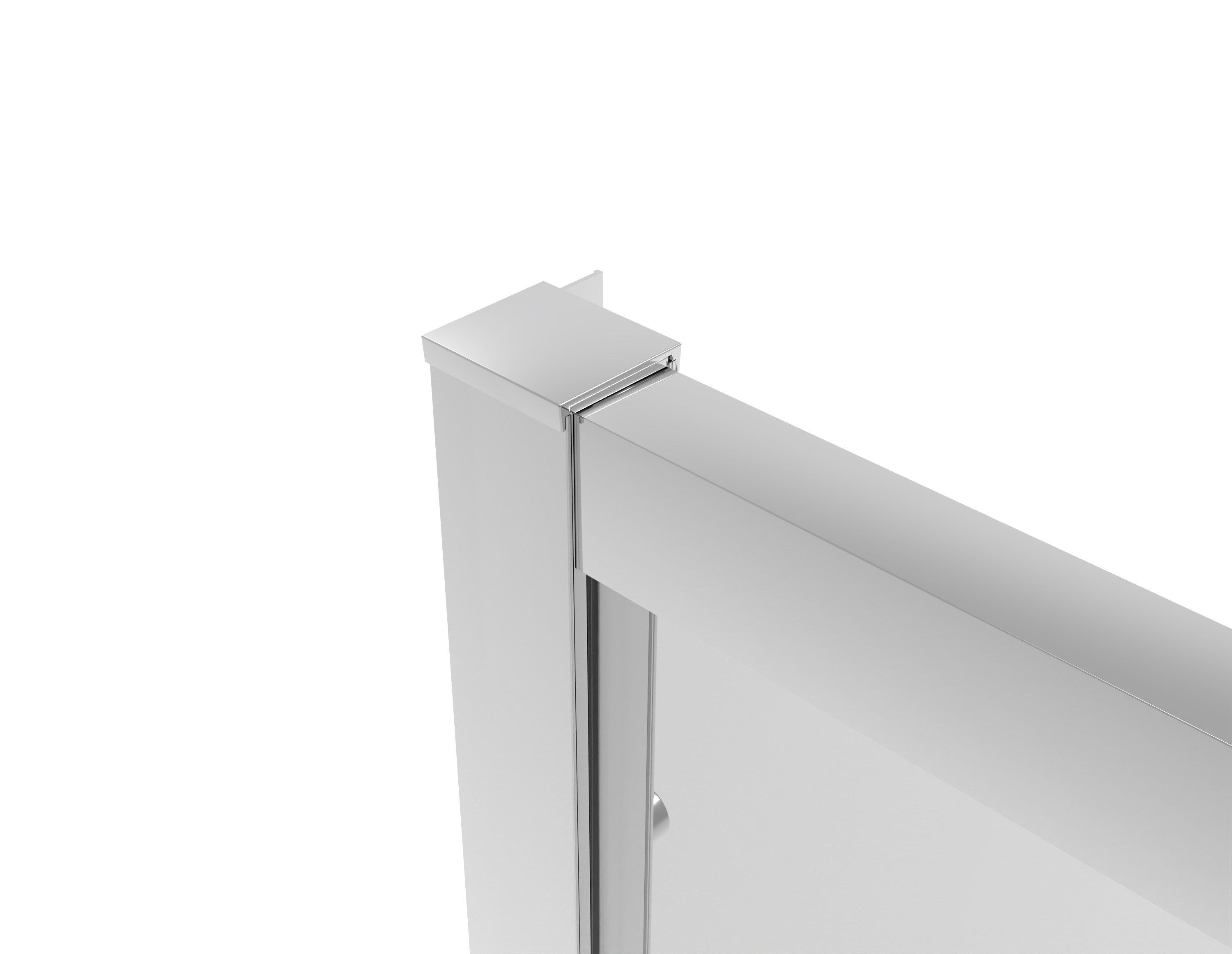 Sanotechnik - Schiebetür chrome 100x200cm 6mm ESG Easy-Clean/Soft-Close