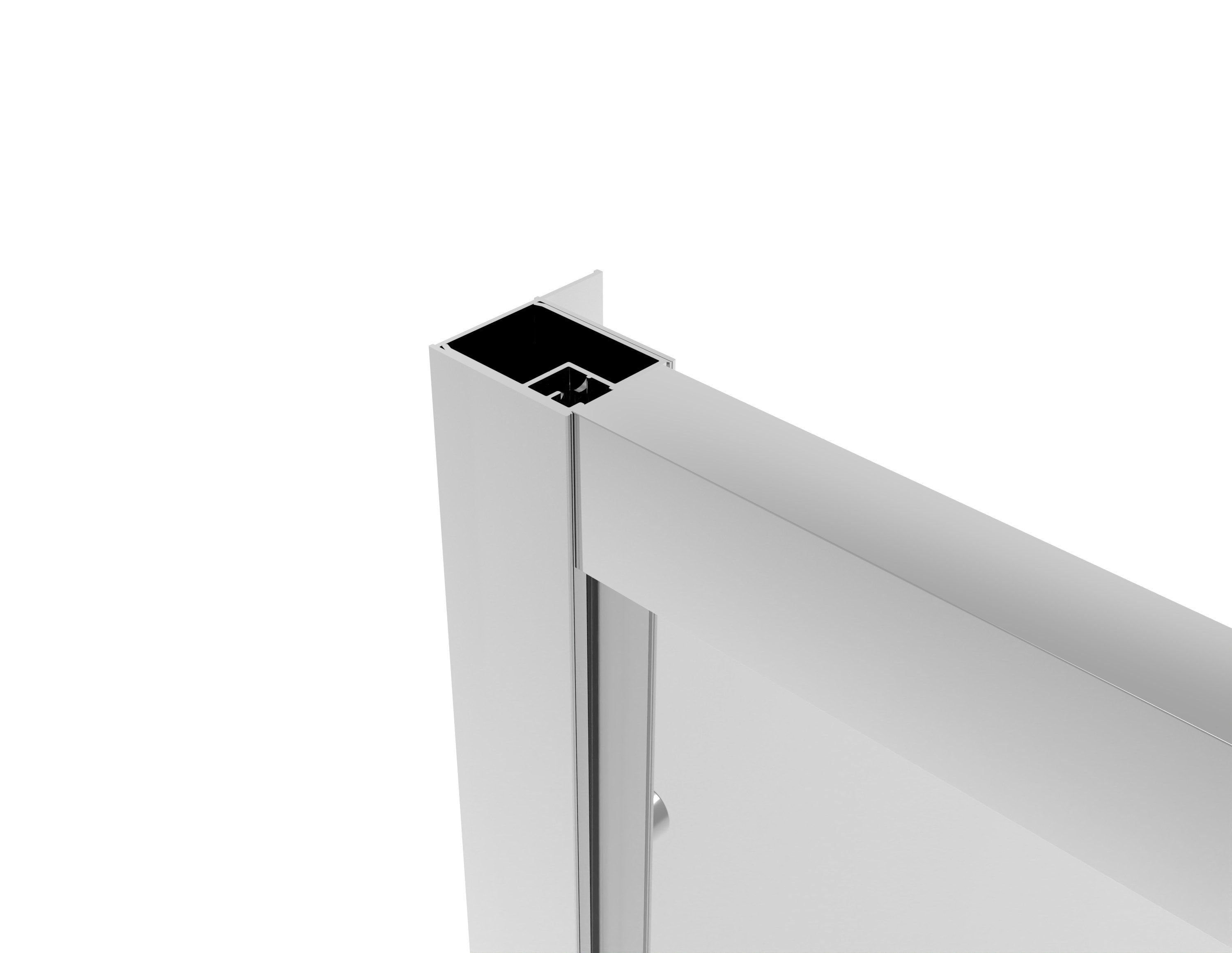 Sanotechnik - Schiebetür chrome 120x200cm 6mm ESG Easy-Clean/Soft-Close