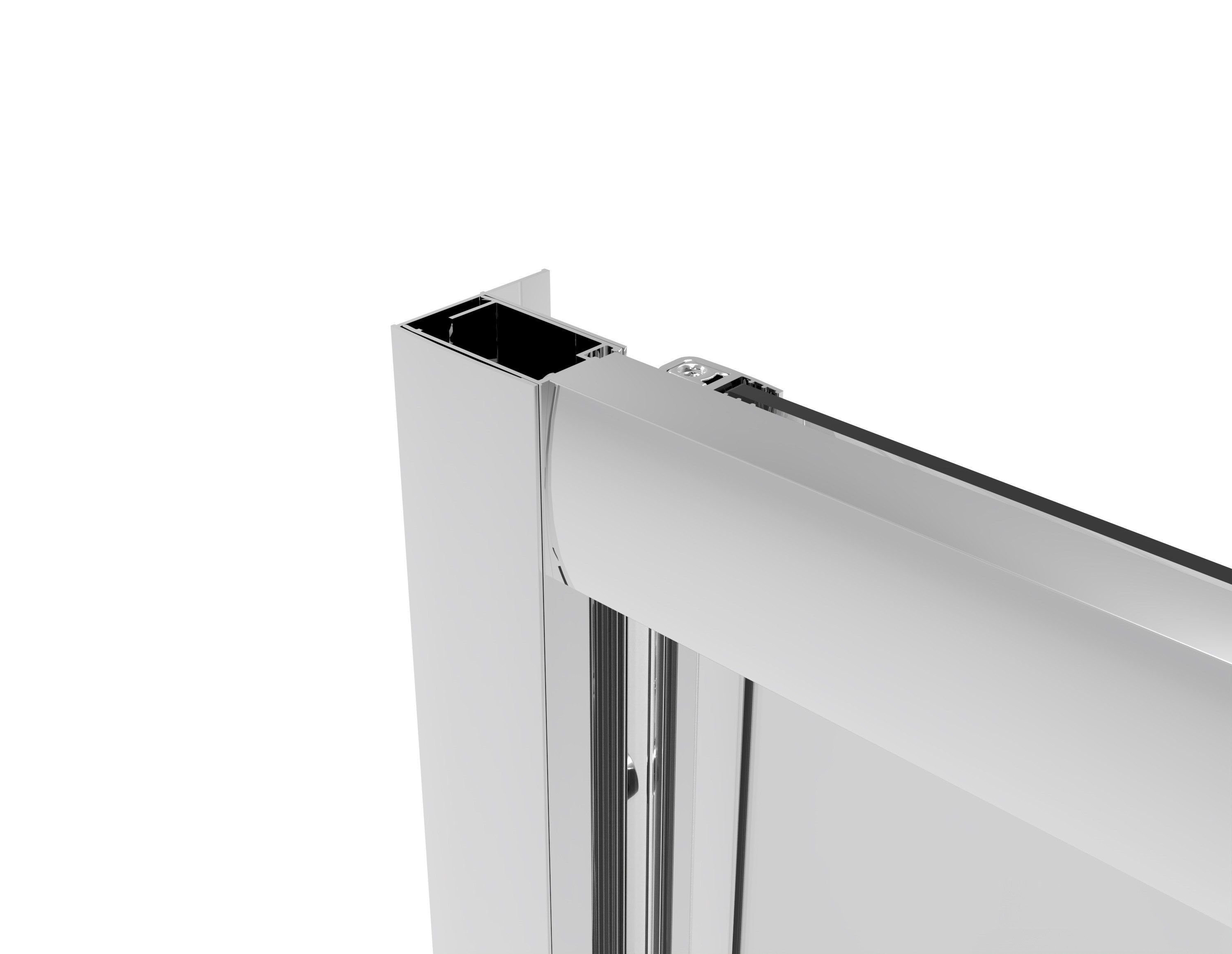 Sanotechnik - Falttür chrome 78-82x200cm 6mm Easy-Clean