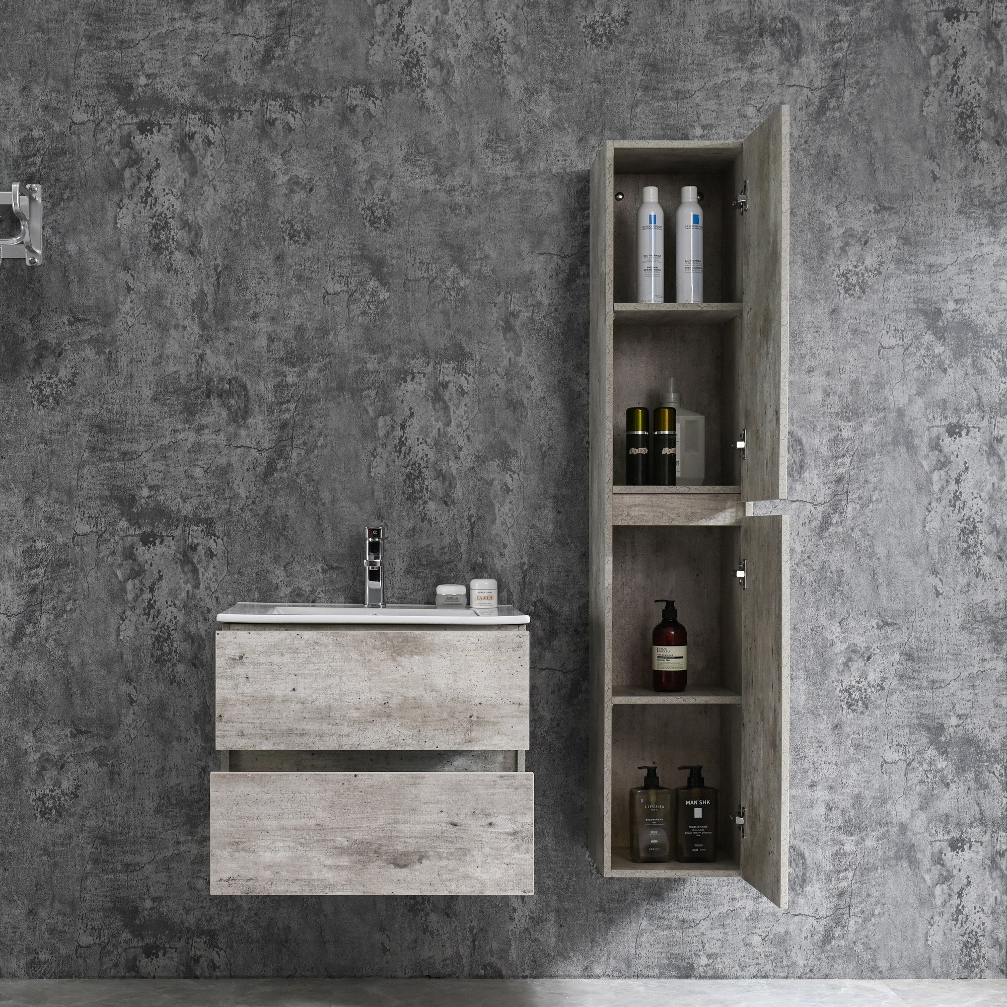 Sanotechnik - Corbo Hochschrank 150x30x30cm grau
