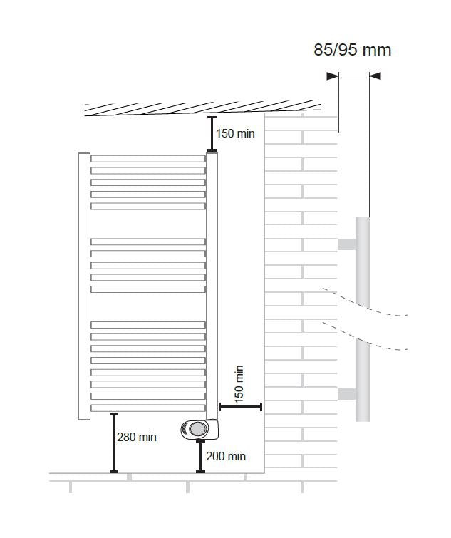 Sanotechnik - BZ-Heizk. E-Innbruck, weiß, 48x92cm