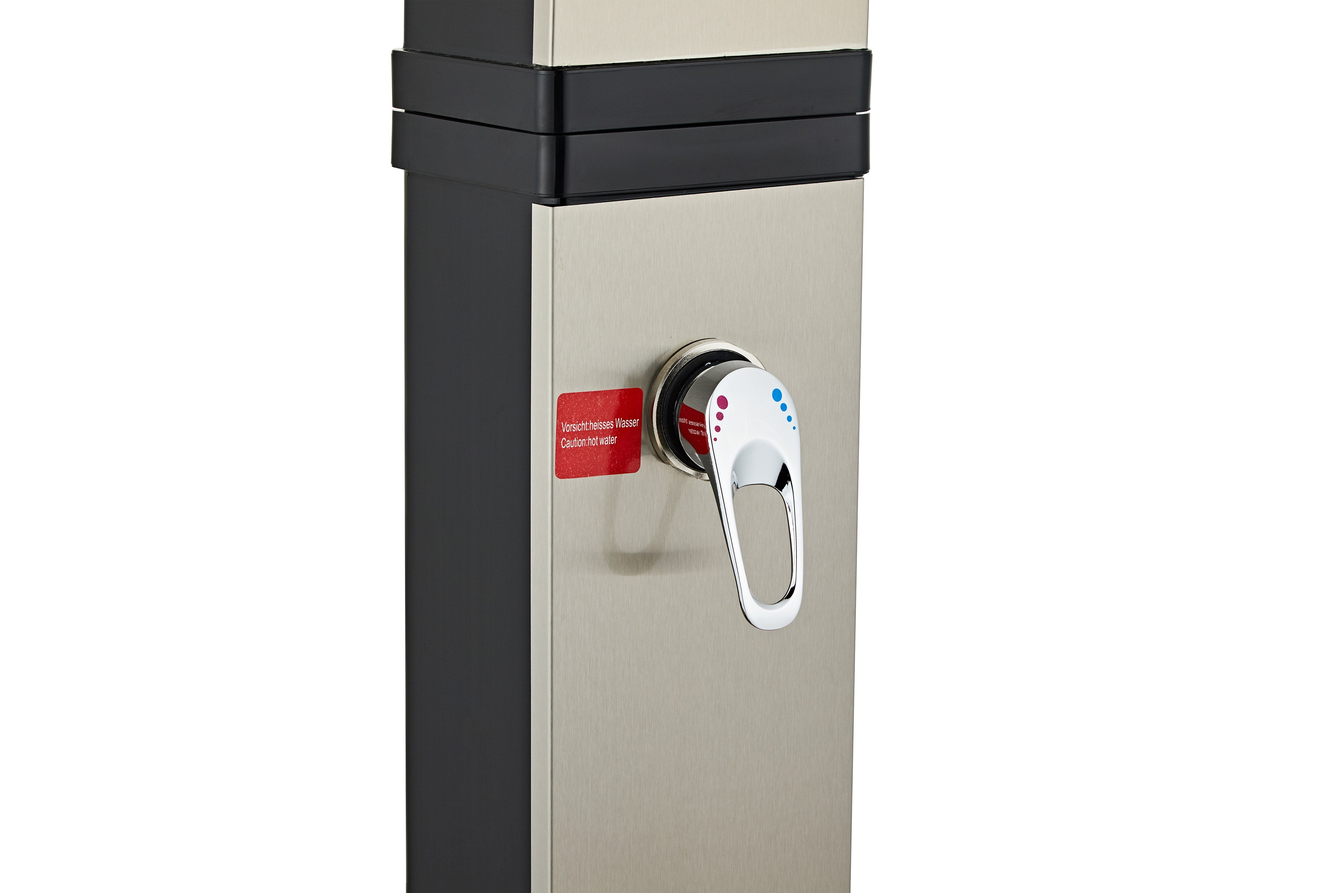Sanotechnik - Solardusche gebürstetes nickel 40L mit Fuß Dusche