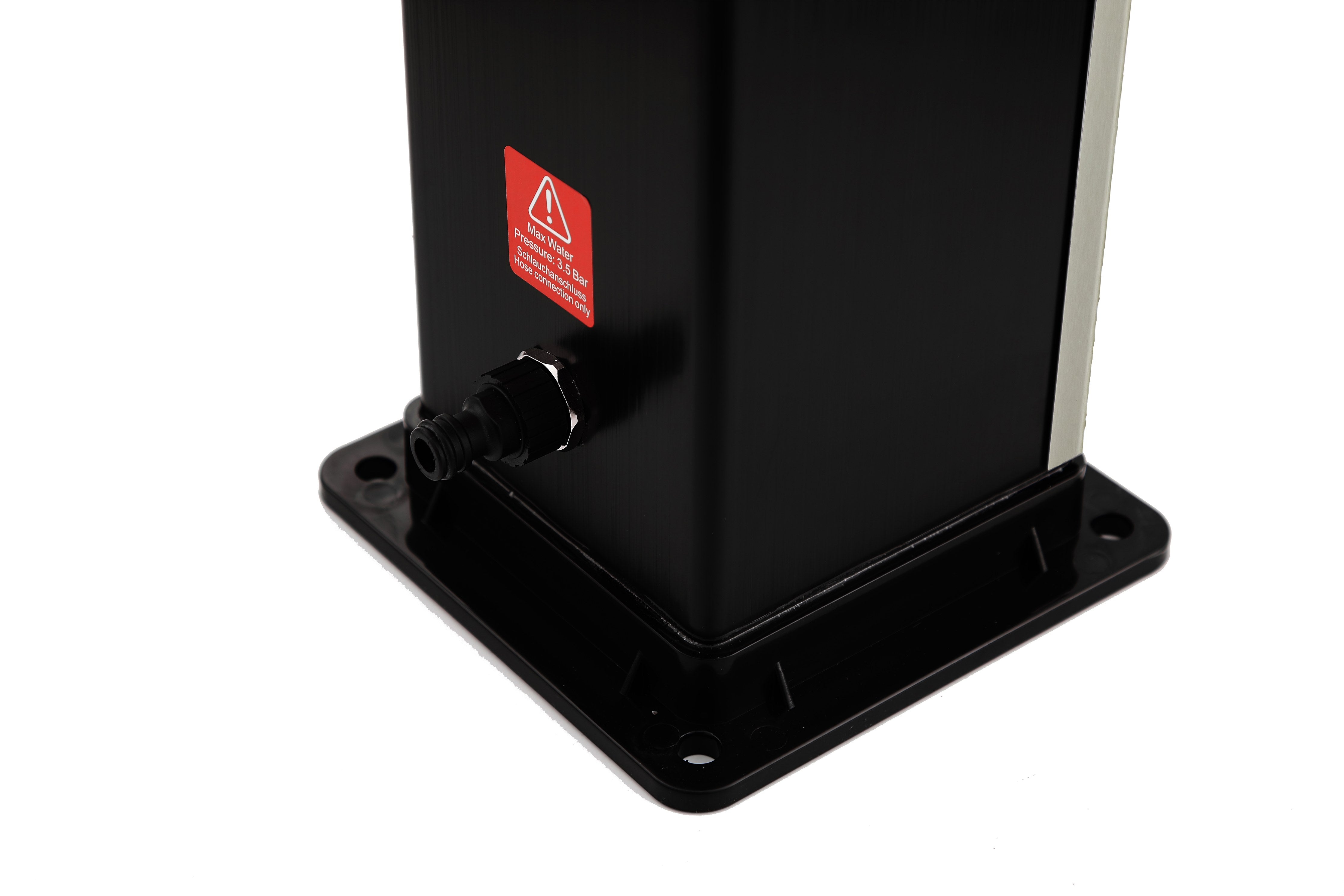Sanotechnik - Solardusche gebürstetes nickel 40L mit Fuß Dusche