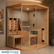Sanotechnik - CARBON 3 Infrarotkabine für 2 Personen 150x150x195 cm