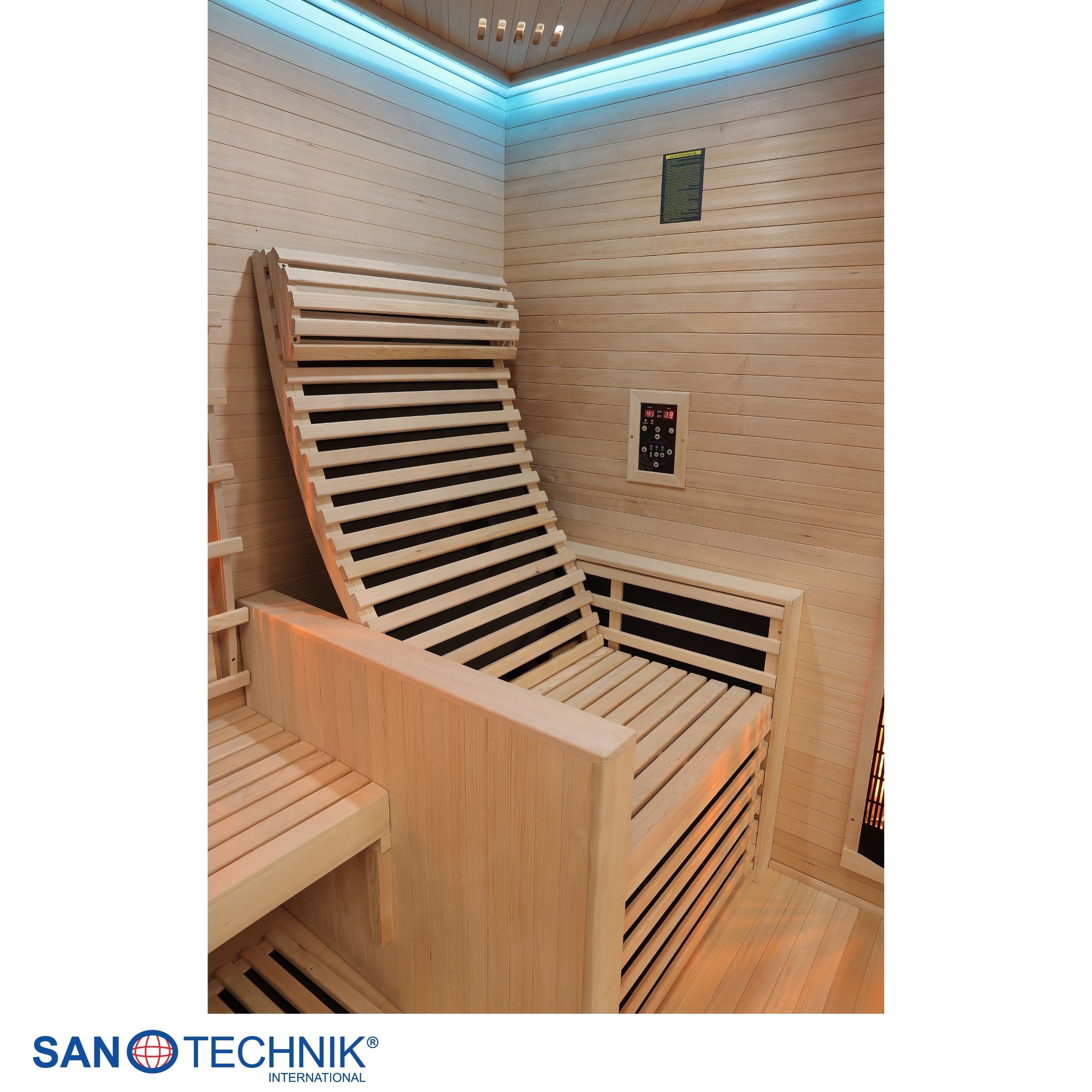 Sanotechnik - CARBON 3 Infrarotkabine für 2 Personen 150x150x195 cm