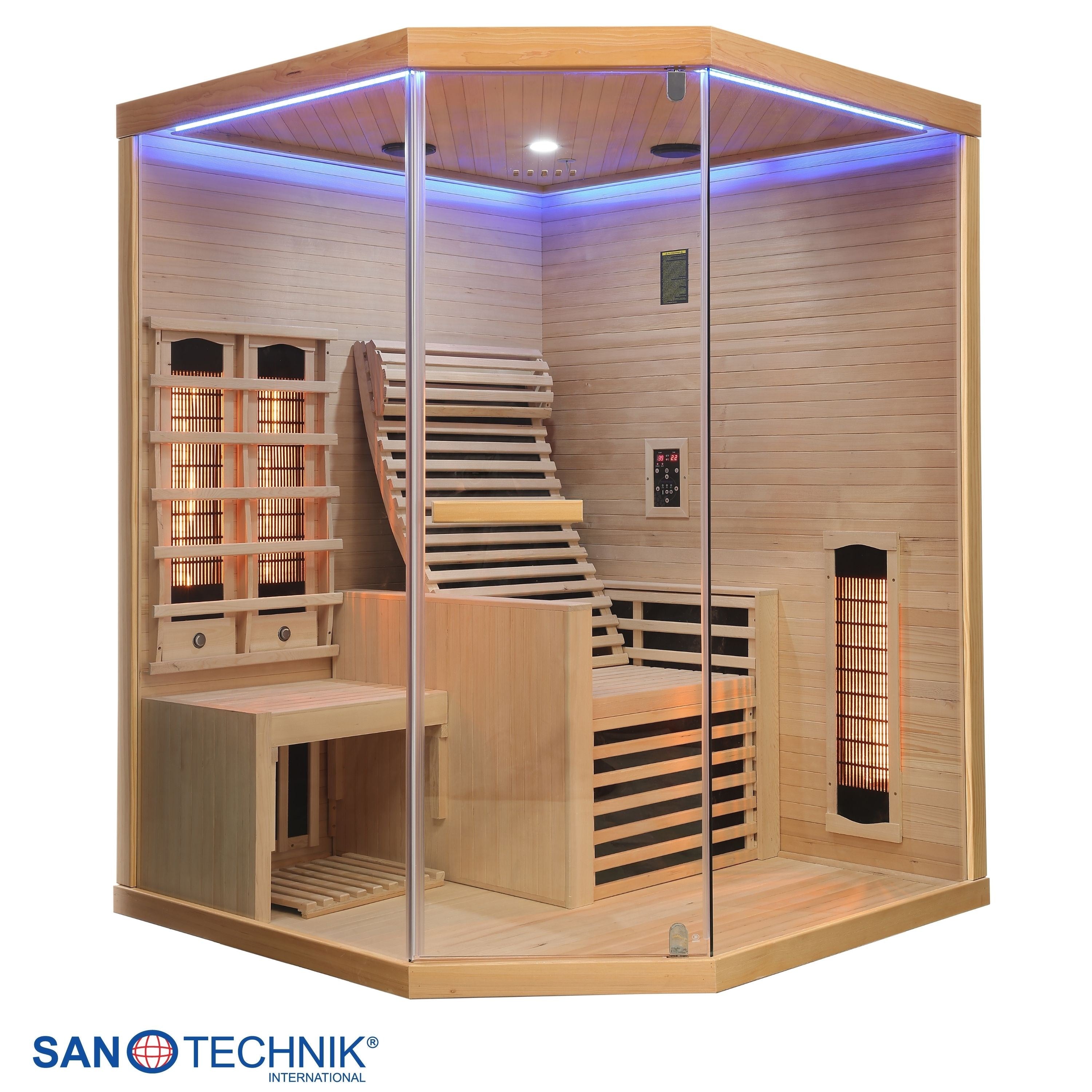 Sanotechnik - CARBON 3 Infrarotkabine für 2 Personen 150x150x195 cm