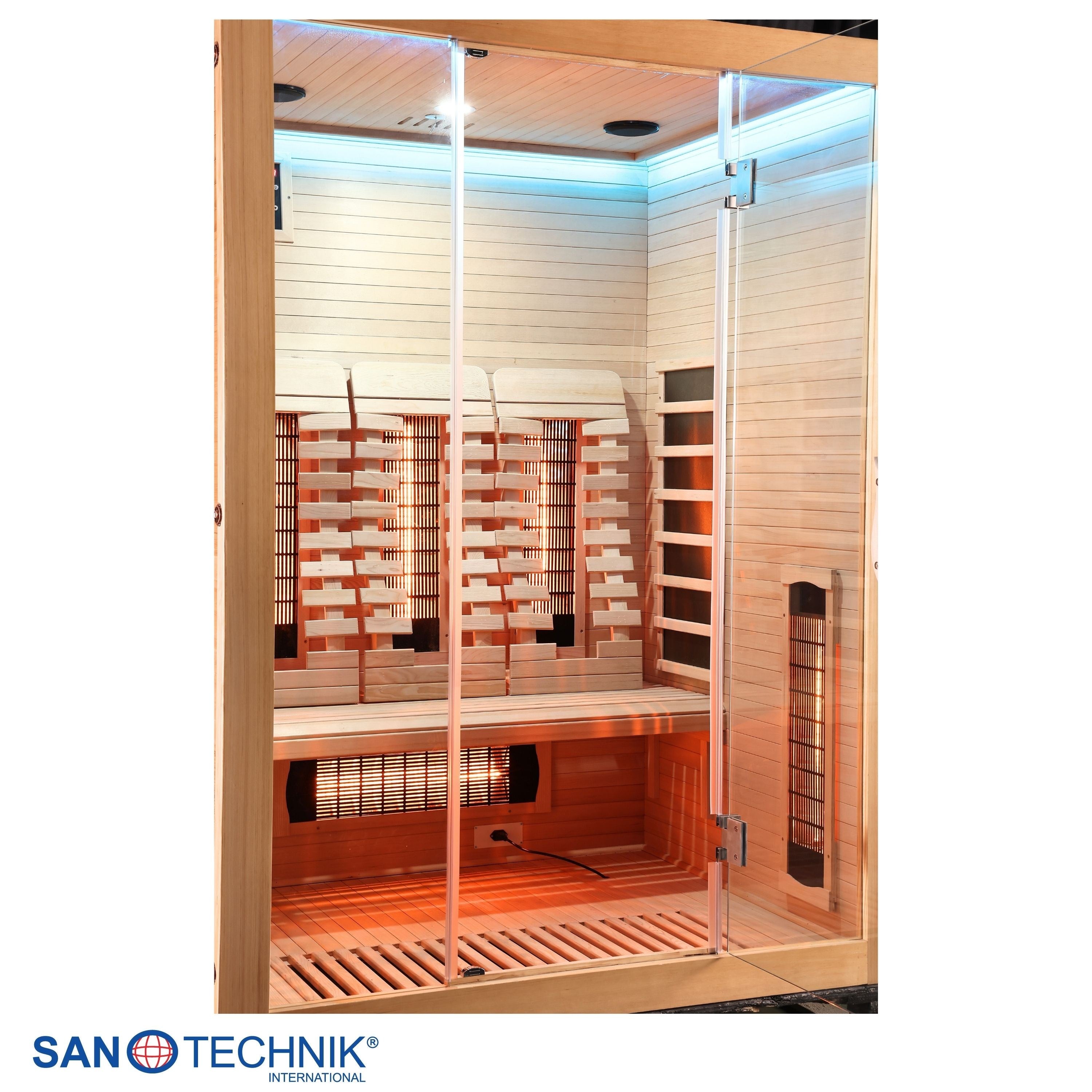 Sanotechnik - OPEN Infrarotkabine für 3 Personen 150x120x200 cm