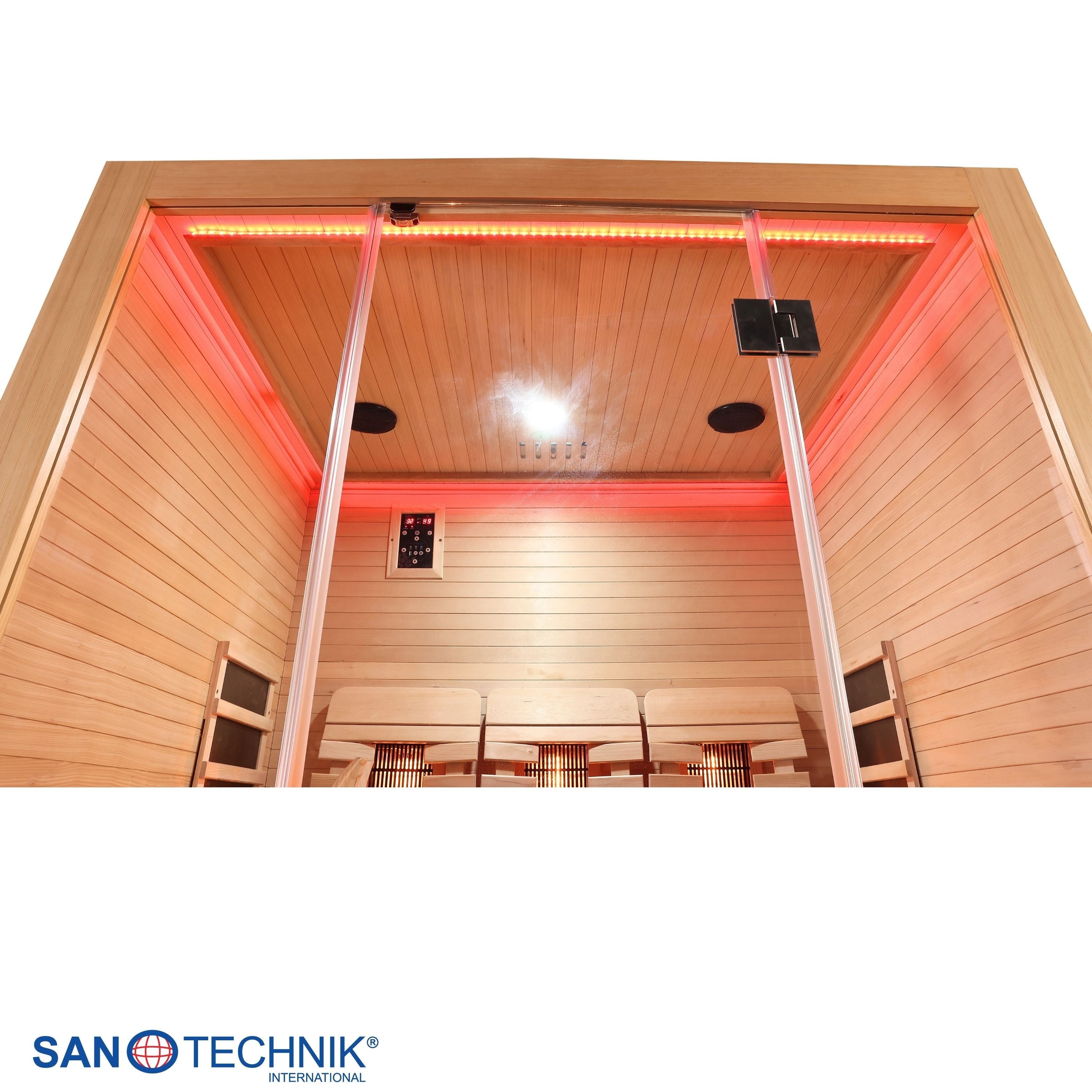 Sanotechnik - OPEN Infrarotkabine für 3 Personen 150x120x200 cm