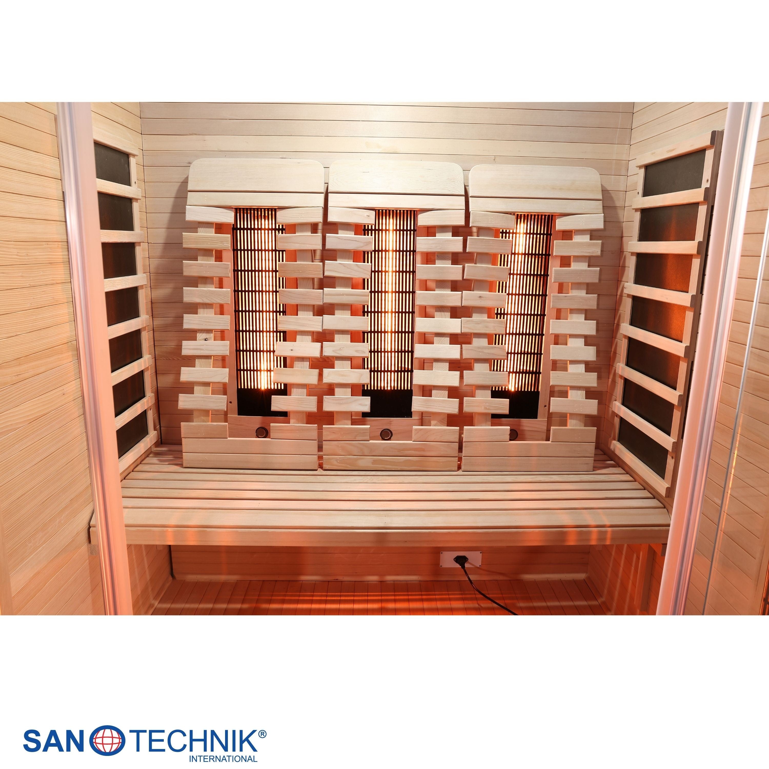 Sanotechnik - OPEN Infrarotkabine für 3 Personen 150x120x200 cm