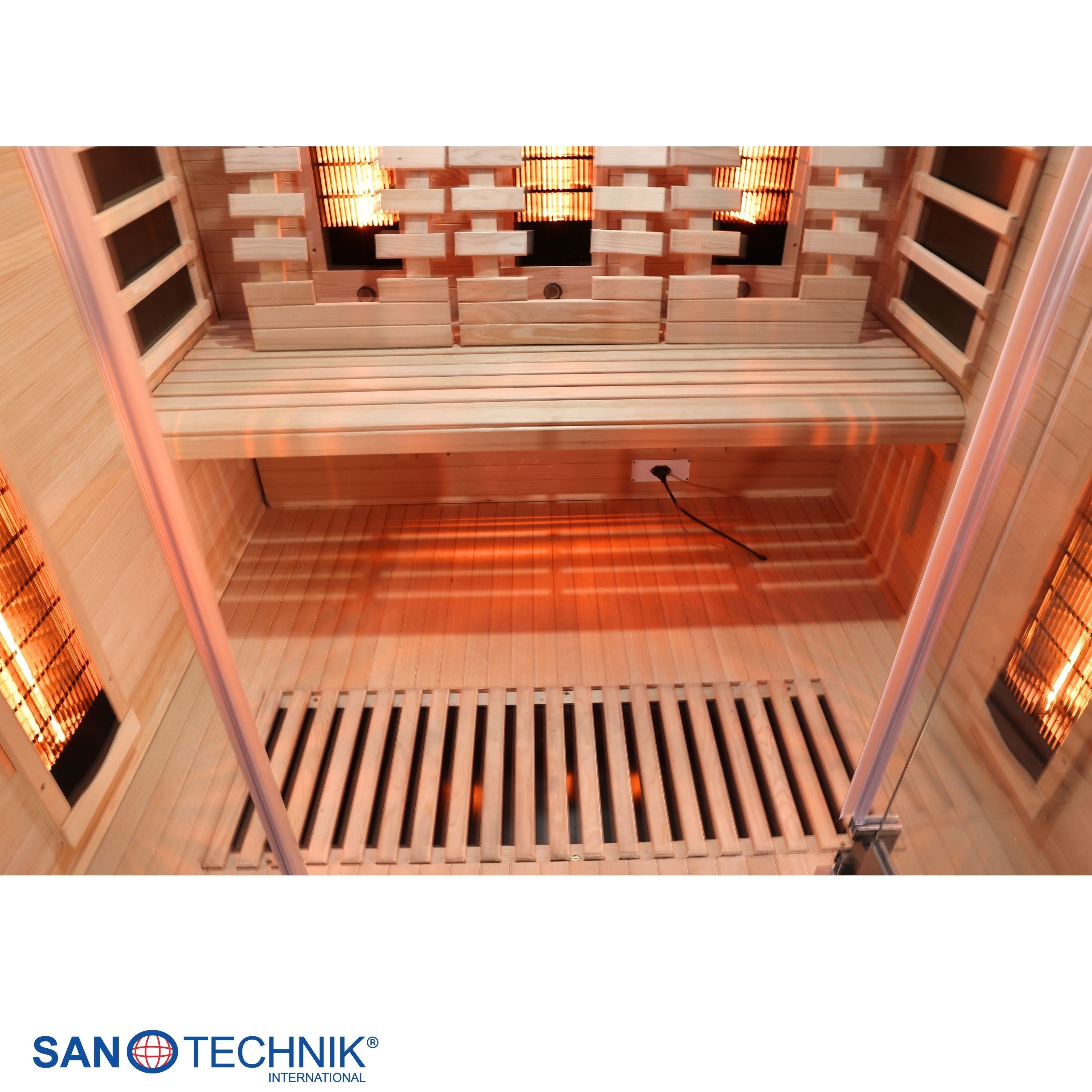 Sanotechnik - OPEN Infrarotkabine für 3 Personen 150x120x200 cm