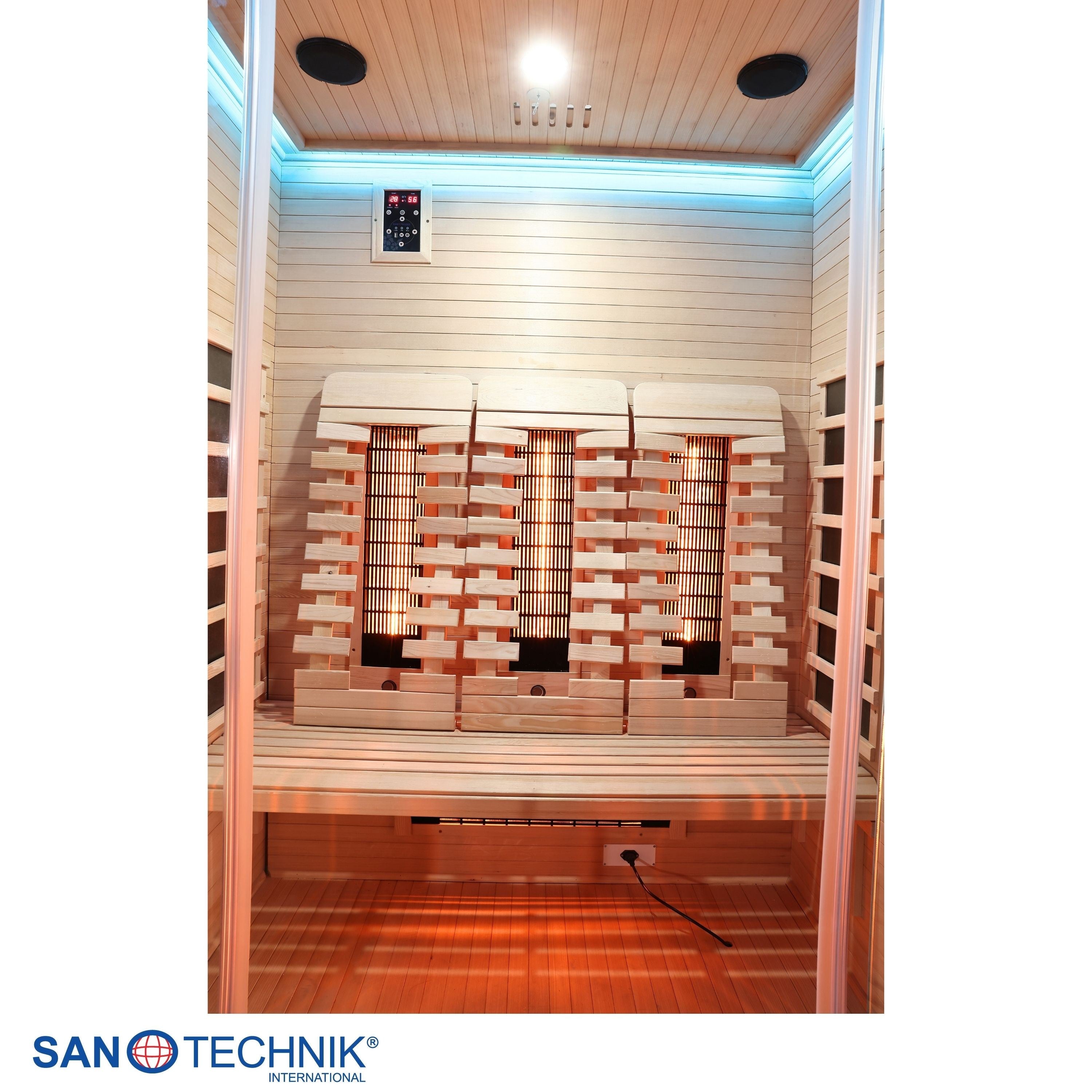 Sanotechnik - OPEN Infrarotkabine für 3 Personen 150x120x200 cm