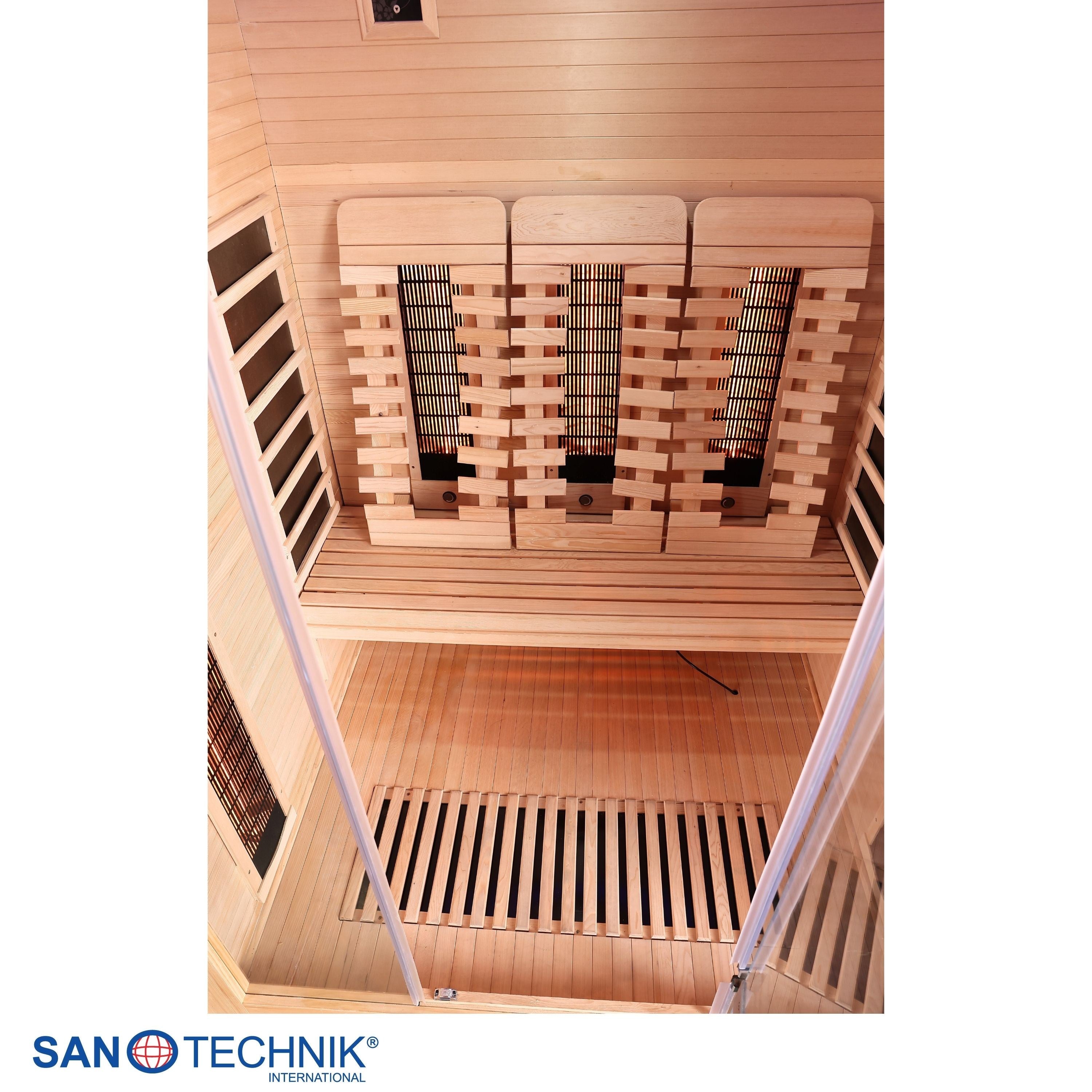 Sanotechnik - OPEN Infrarotkabine für 3 Personen 150x120x200 cm