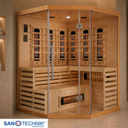 Sanotechnik - DELUXE Infrarotkabine für 3-4 Personen 150x150x200 cm