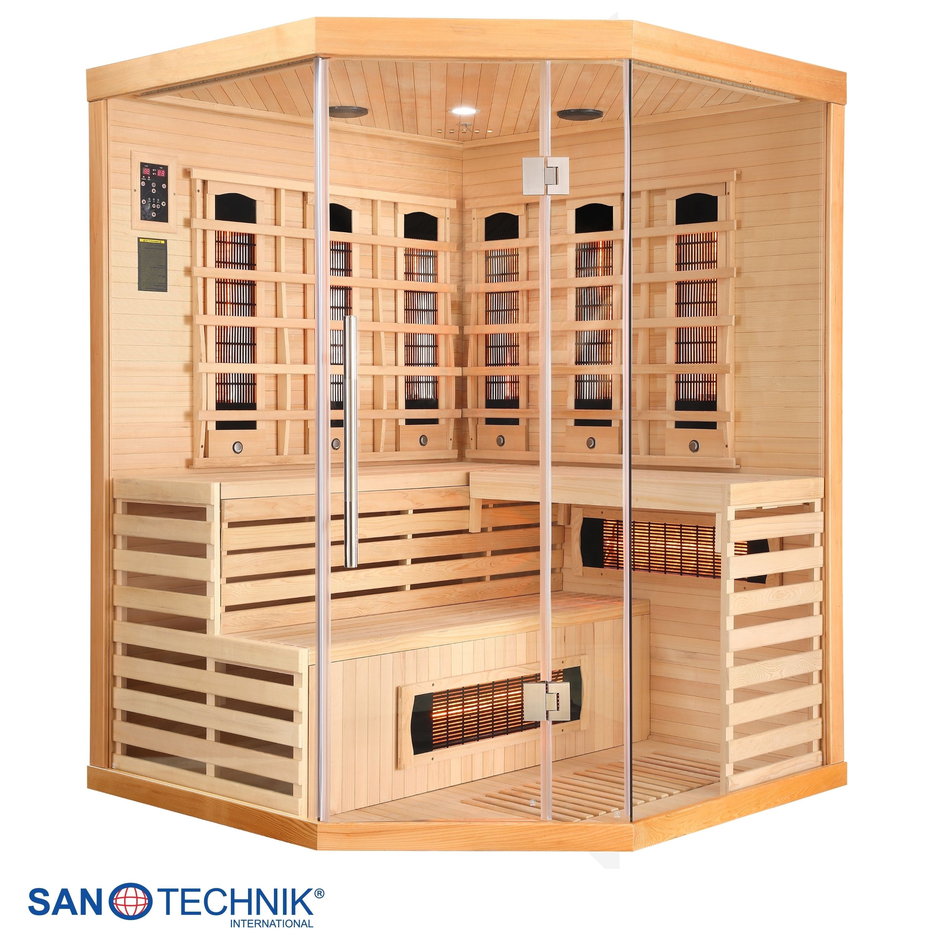 Sanotechnik - DELUXE Infrarotkabine für 3-4 Personen 150x150x200 cm
