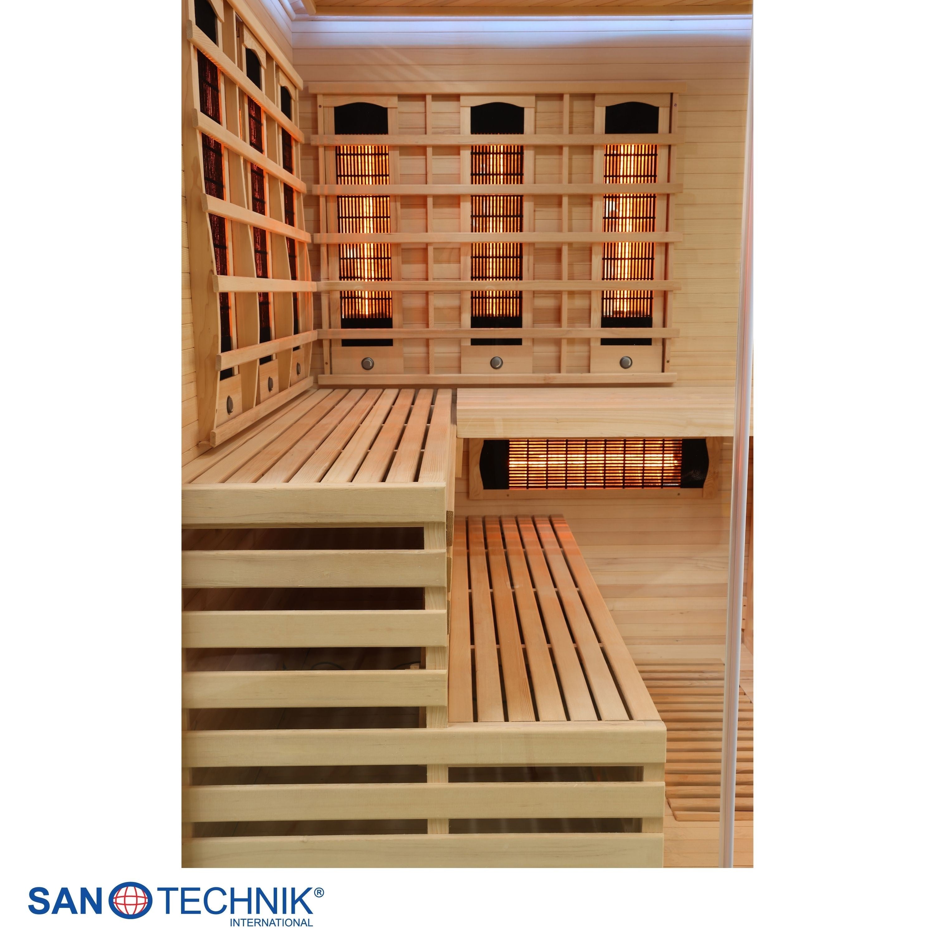 Sanotechnik - DELUXE Infrarotkabine für 3-4 Personen 150x150x200 cm
