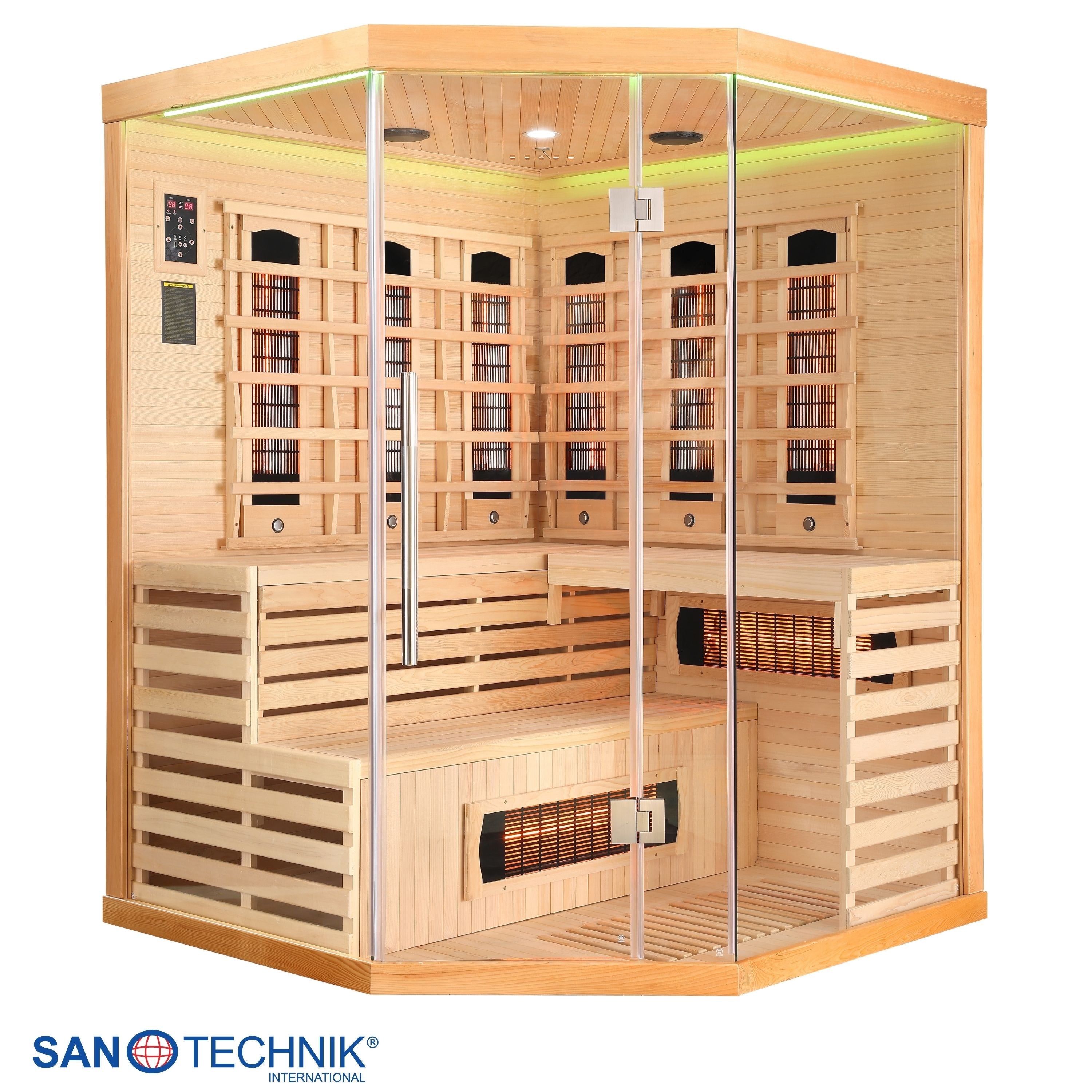 Sanotechnik - DELUXE Infrarotkabine für 3-4 Personen 150x150x200 cm