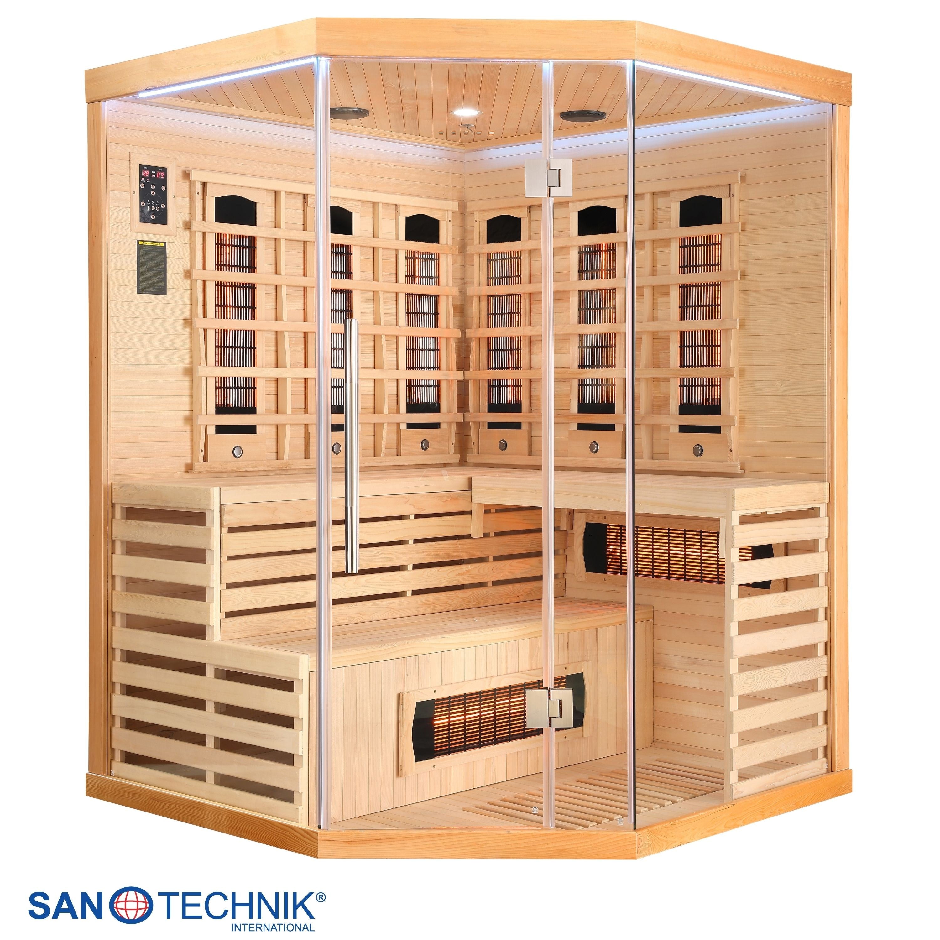 Sanotechnik - DELUXE Infrarotkabine für 3-4 Personen 150x150x200 cm