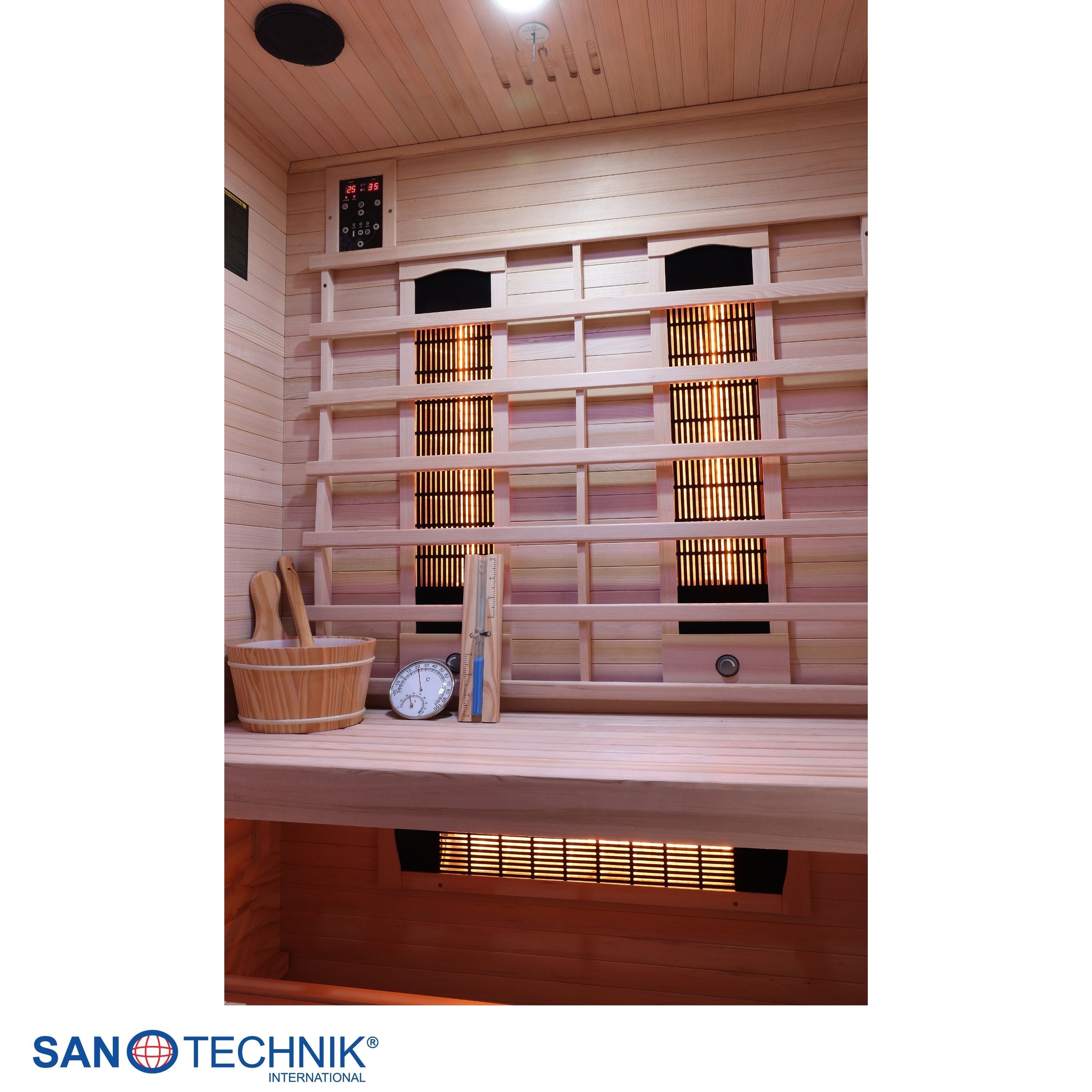 Sanotechnik - TWIN COMBI Sauna+Infrarotkabine für 2 Personen 130x120x200 cm