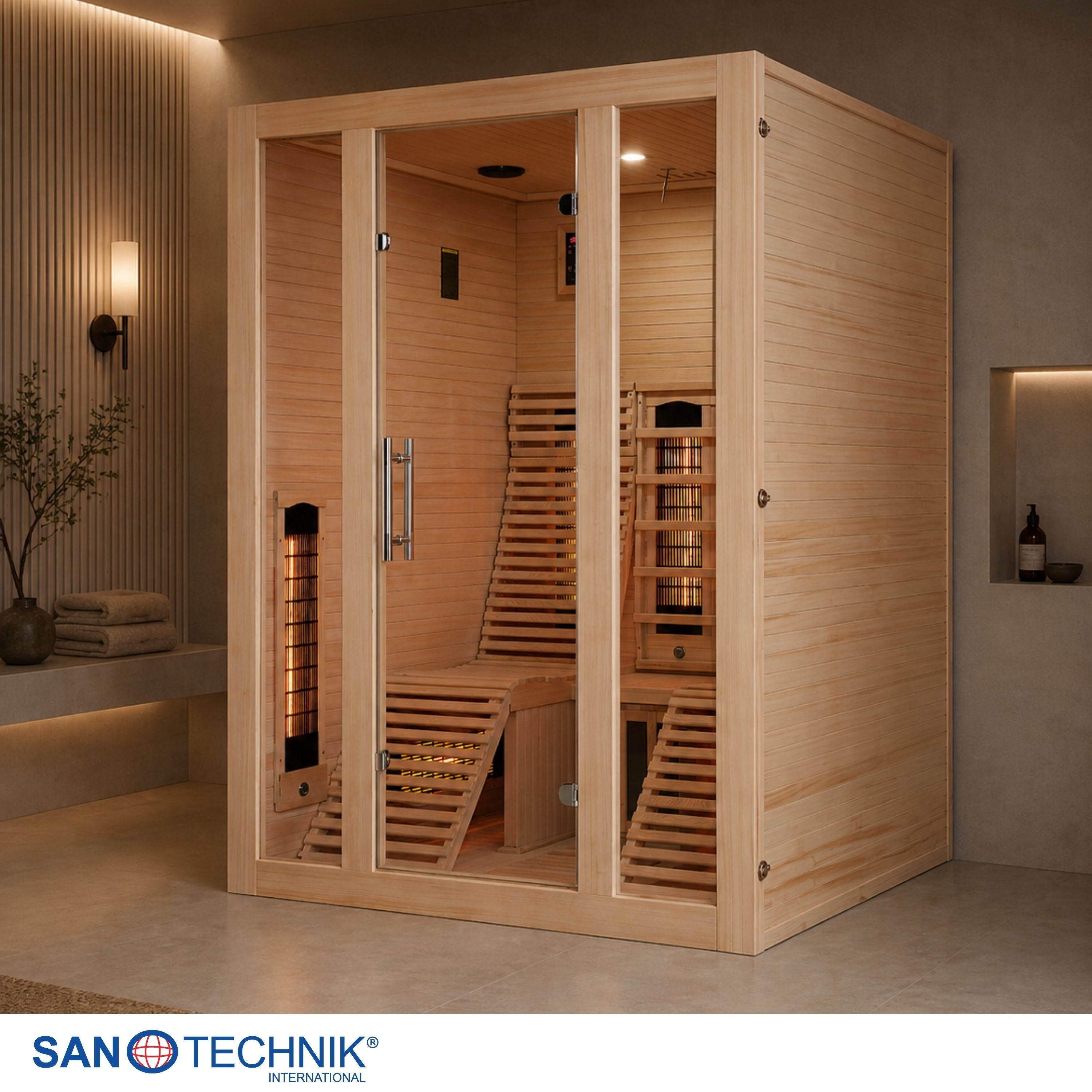 Sanotechnik - OSLO Infrarotkabine für 2 Personen 150x150x200 cm