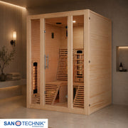 Sanotechnik - OSLO Infrarotkabine für 2 Personen 150x150x200 cm